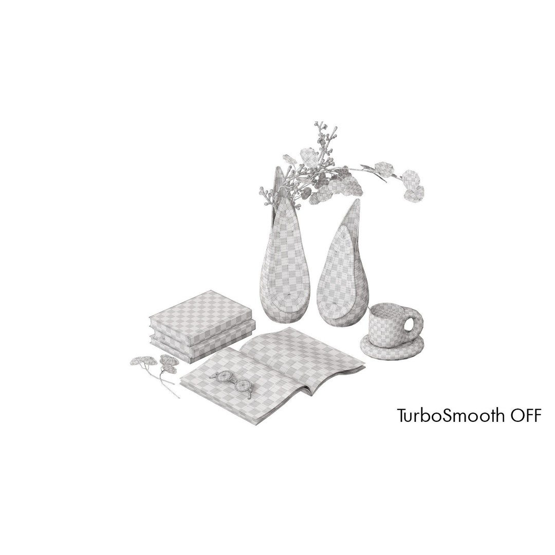 Decorative Branches 3D Model – Eco Minimalist Interior Asset, FBX - View 8