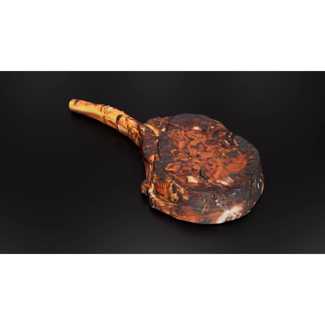 Grilled Bone-In Steak 3D Model – Low Poly PBR Asset for Games - View 4