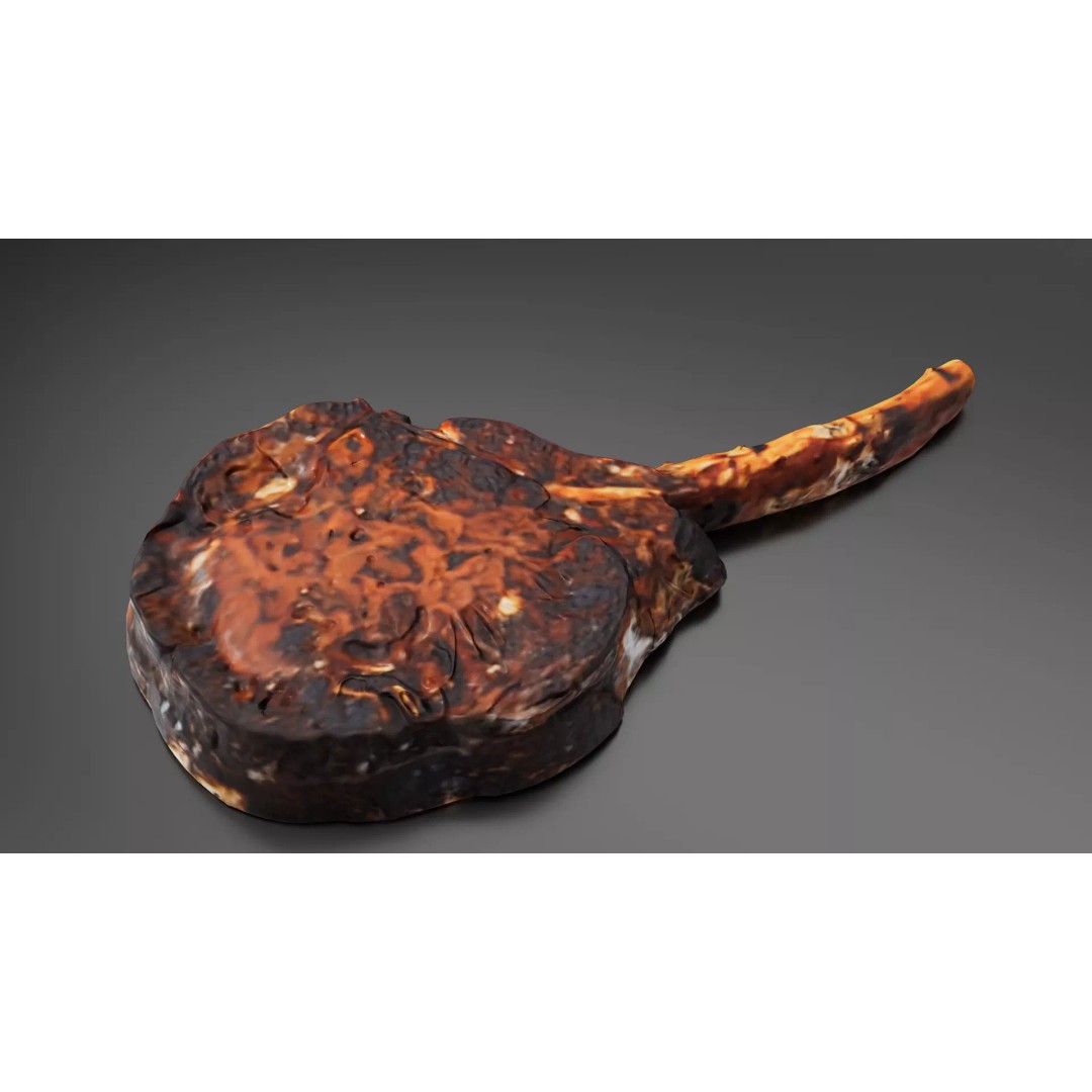 Grilled Bone-In Steak 3D Model – Low Poly PBR Asset for Games - View 6
