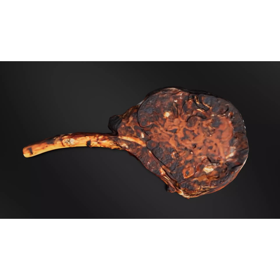 Grilled Bone-In Steak 3D Model – Low Poly PBR Asset for Games - View 7