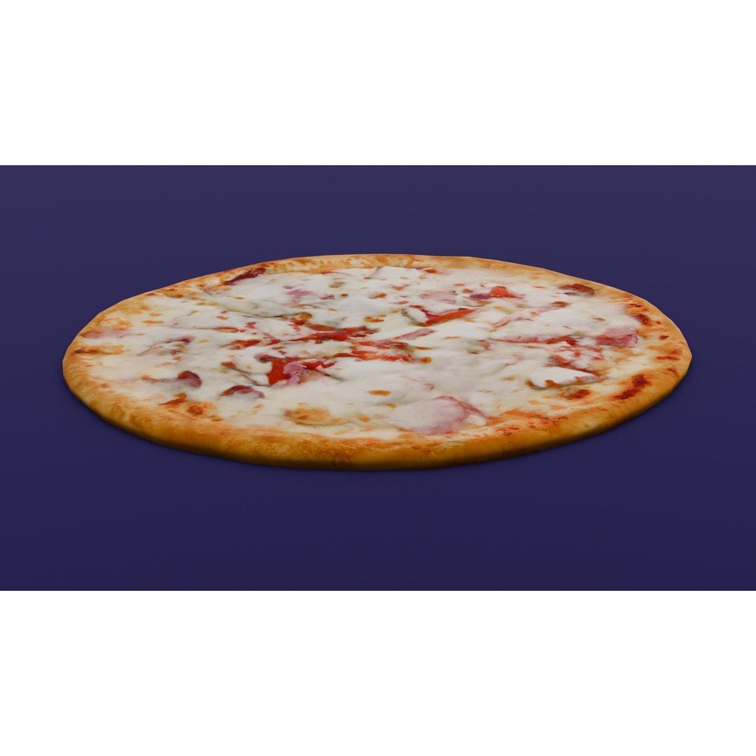 Pizza 3D Model – Low Poly Game Asset with PBR Textures, FBX - View 16