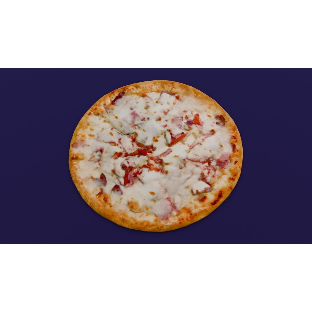 Pizza 3D Model – Low Poly Game Asset with PBR Textures, FBX - View 17