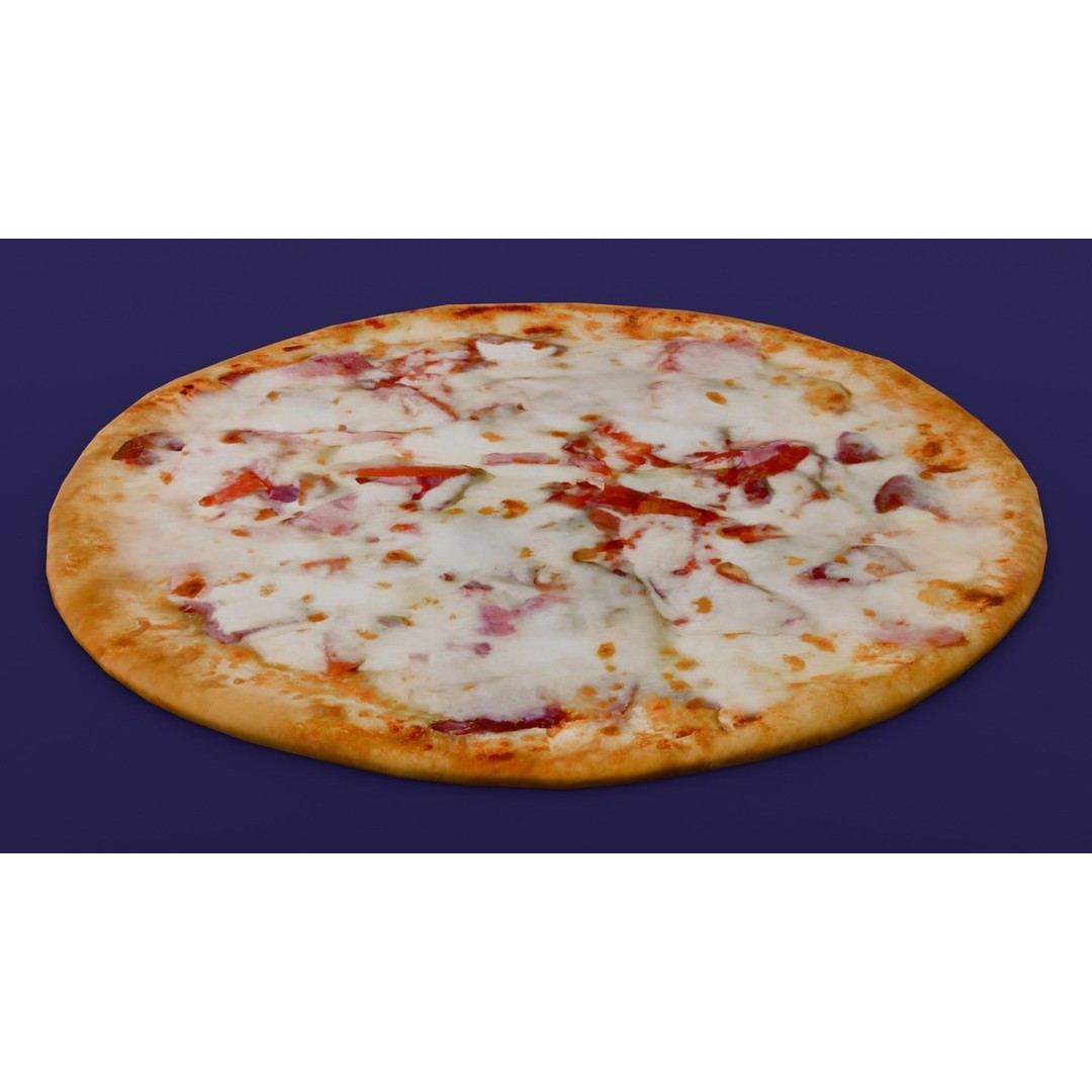 Pizza 3D Model – Low Poly Game Asset with PBR Textures, FBX - View 19