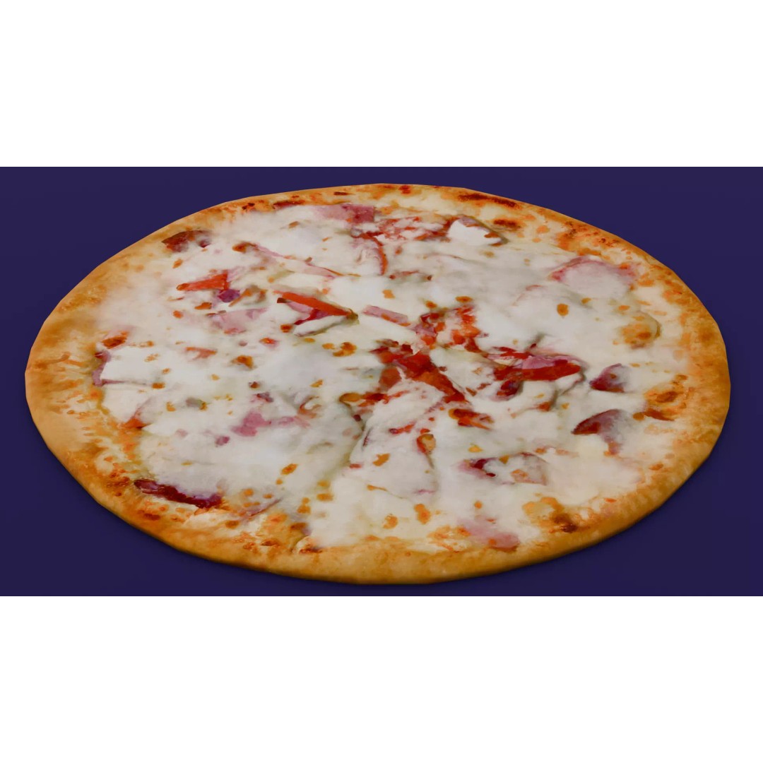 Pizza 3D Model – Low Poly Game Asset with PBR Textures, FBX - View 2