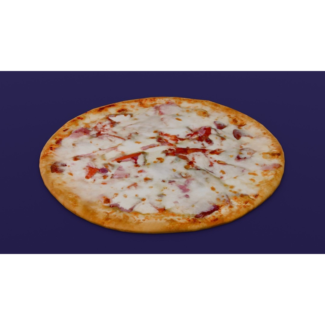 Pizza 3D Model – Low Poly Game Asset with PBR Textures, FBX - View 21