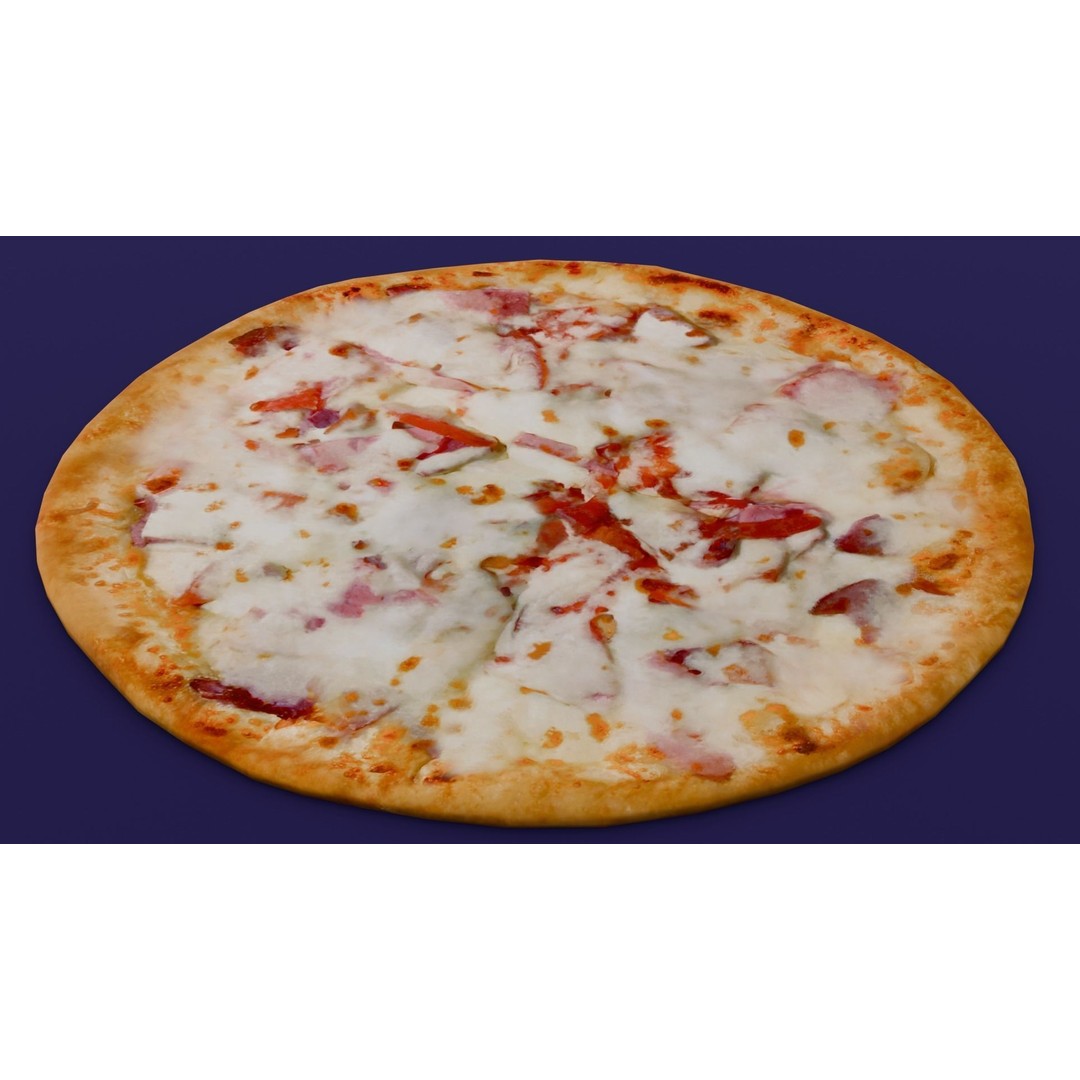 Pizza 3D Model – Low Poly Game Asset with PBR Textures, FBX - View 23