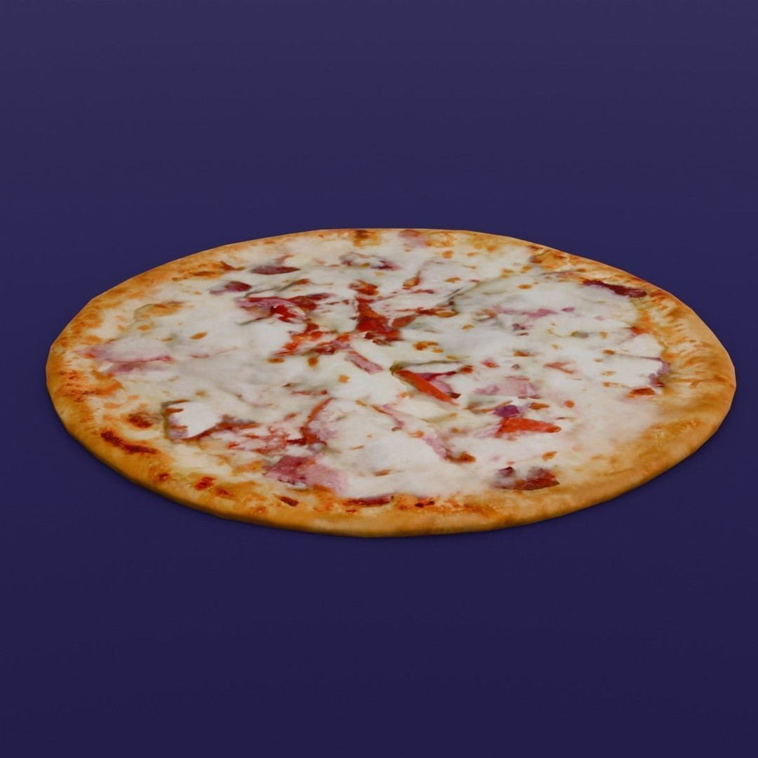 Pizza 3D Model – Low Poly Game Asset with PBR Textures, FBX - View 3