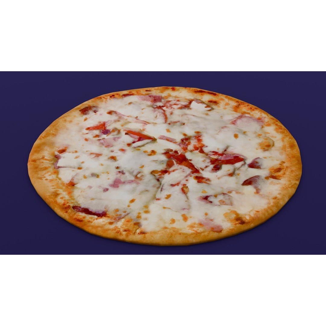 Pizza 3D Model – Low Poly Game Asset with PBR Textures, FBX - View 5