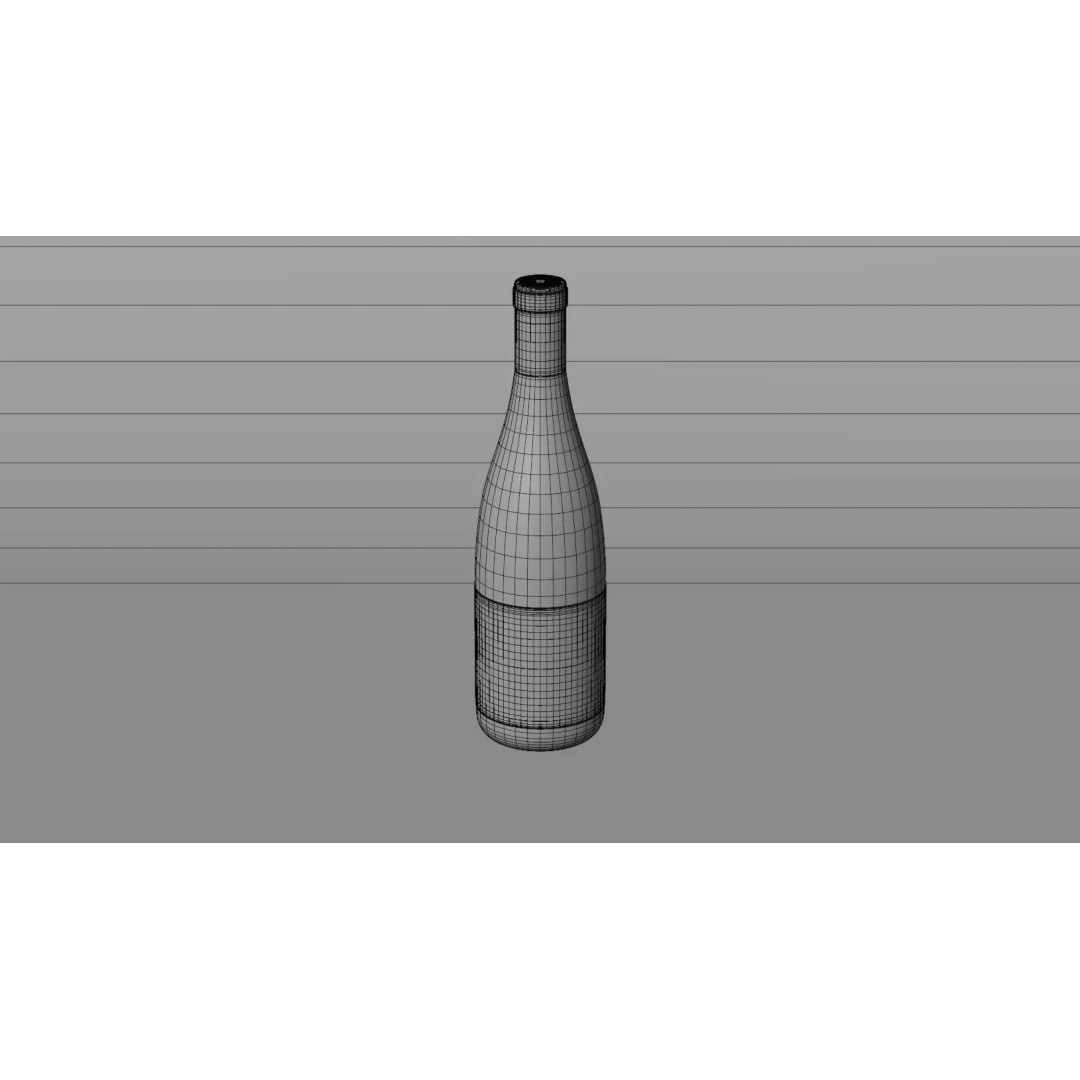 Wine Bottle 3D Model – High-Quality Realistic Mockup with PBR Textures - View 19