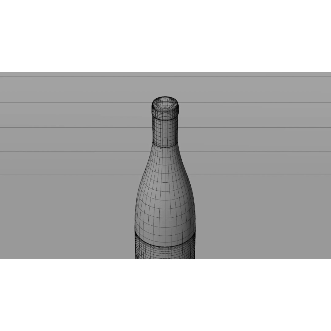 Wine Bottle 3D Model – High-Quality Realistic Mockup with PBR Textures - View 21