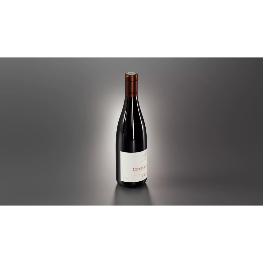 Wine Bottle 3D Model – High-Quality Realistic Mockup with PBR Textures - View 3