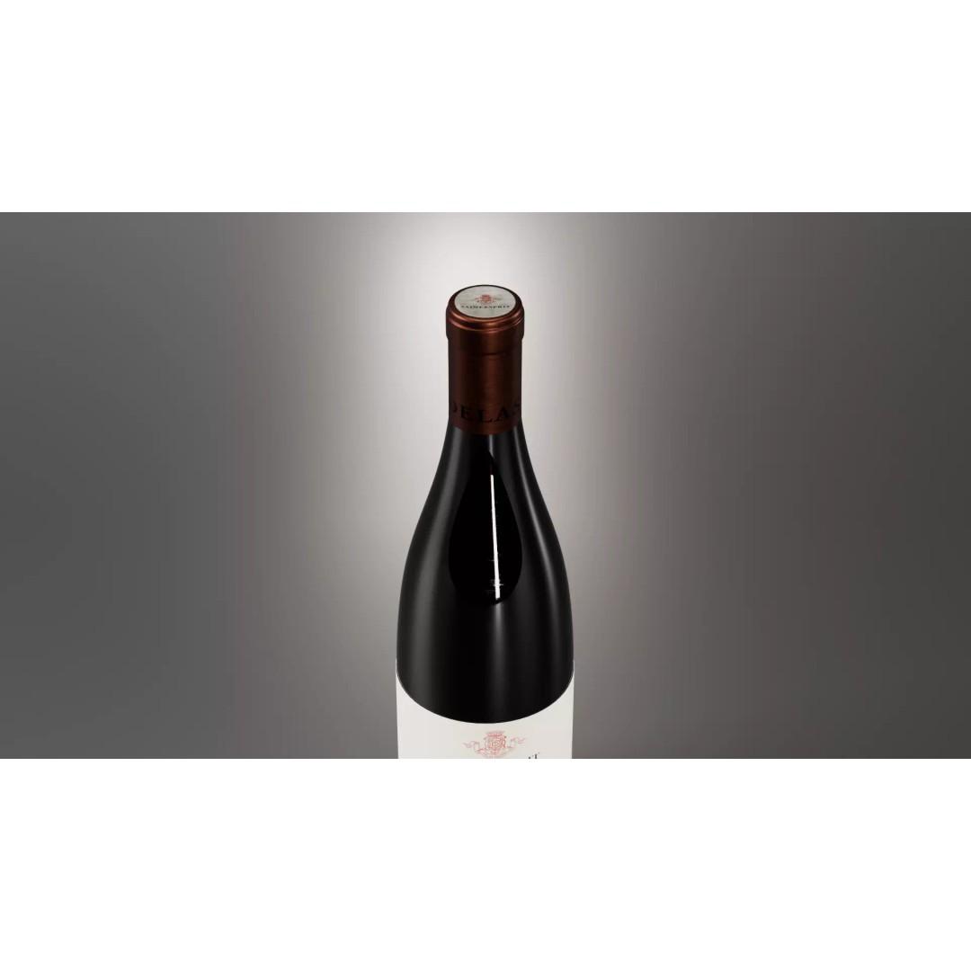 Wine Bottle 3D Model – High-Quality Realistic Mockup with PBR Textures - View 6