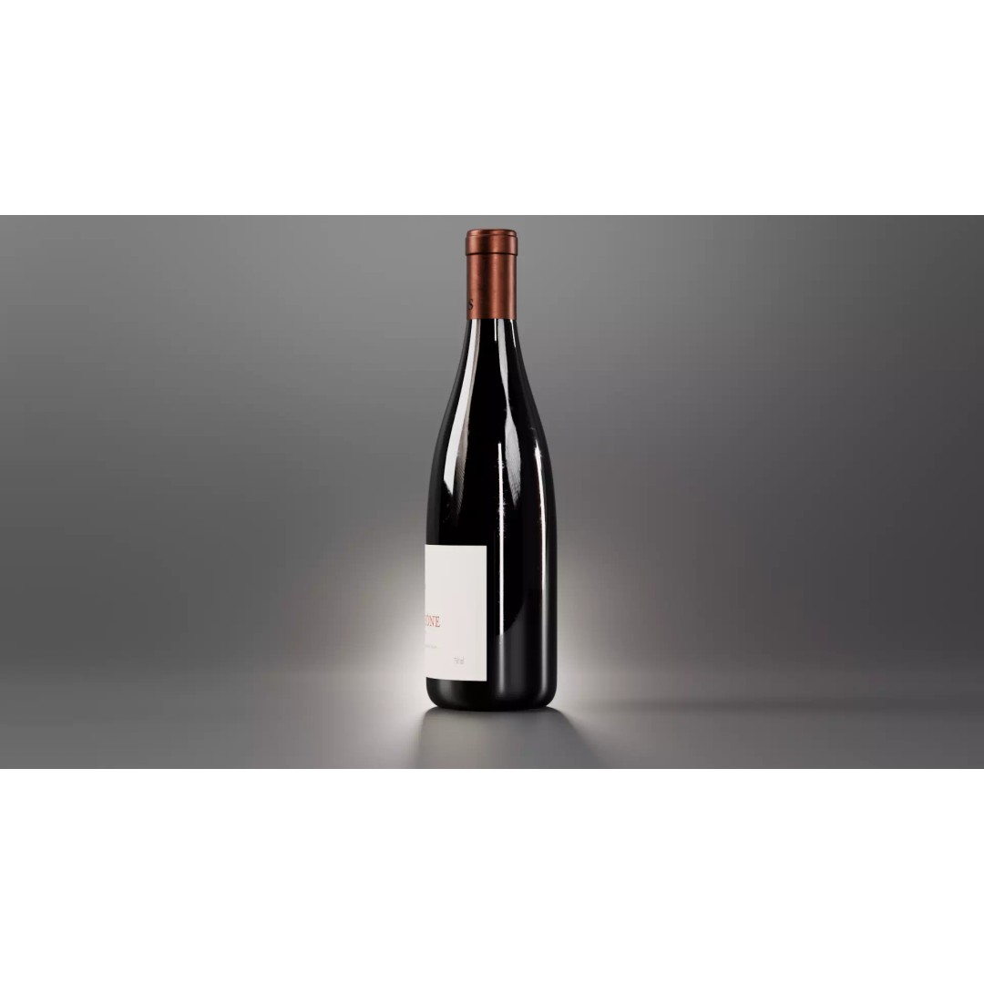 Wine Bottle 3D Model – High-Quality Realistic Mockup with PBR Textures - View 9