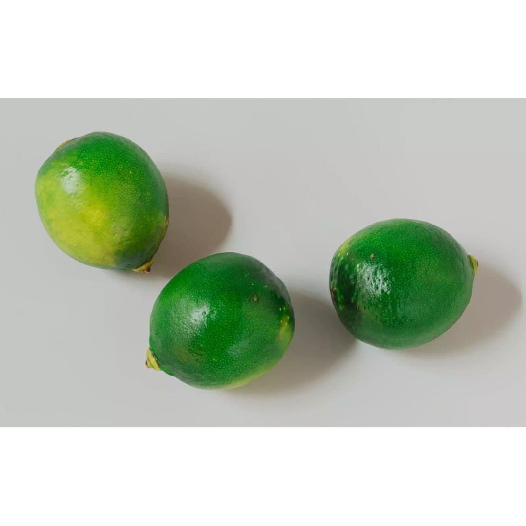 Lime 3D Model – Realistic Fruit Asset with PBR Textures, Blender - View 10