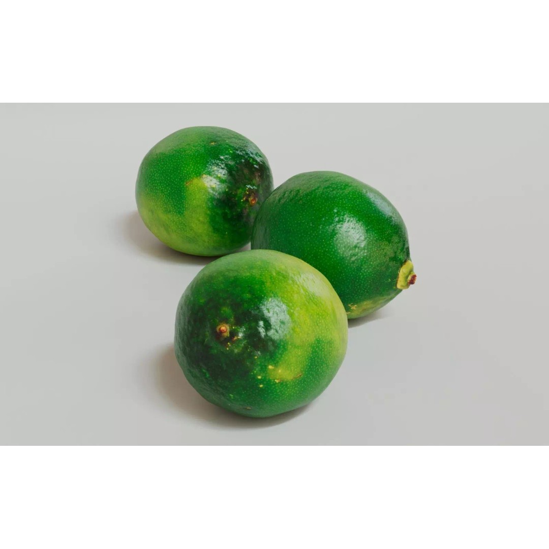 Lime 3D Model – Realistic Fruit Asset with PBR Textures, Blender - View 12