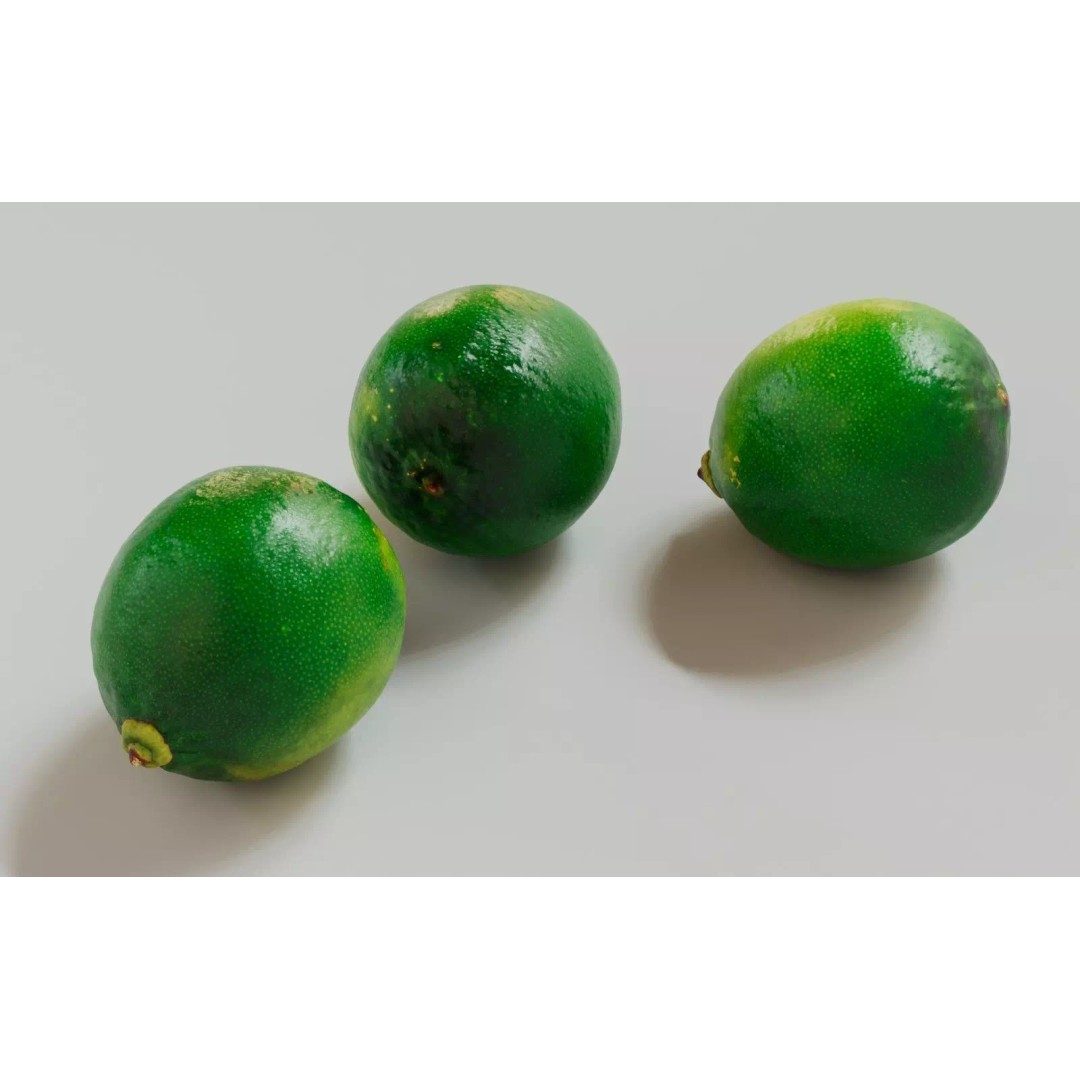 Lime 3D Model – Realistic Fruit Asset with PBR Textures, Blender - View 13