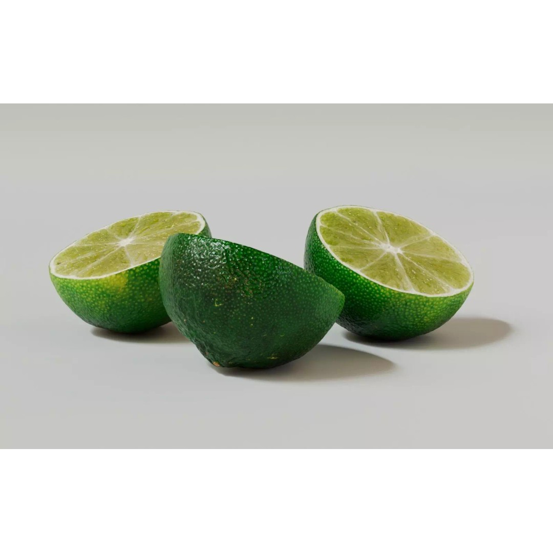 Lime 3D Model – Realistic Fruit Asset with PBR Textures, Blender - View 14