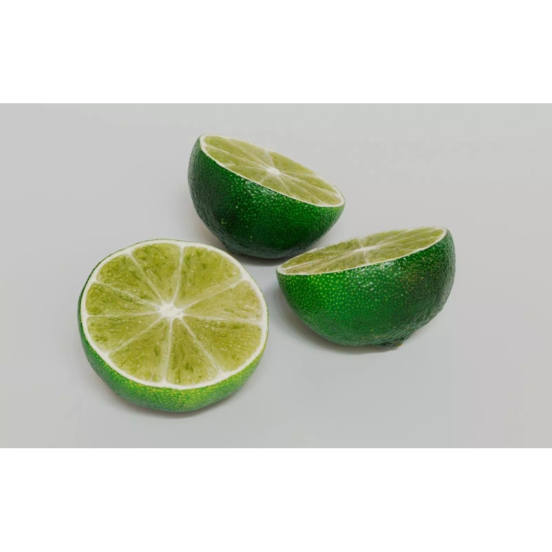 Lime 3D Model – Realistic Fruit Asset with PBR Textures, Blender - View 17
