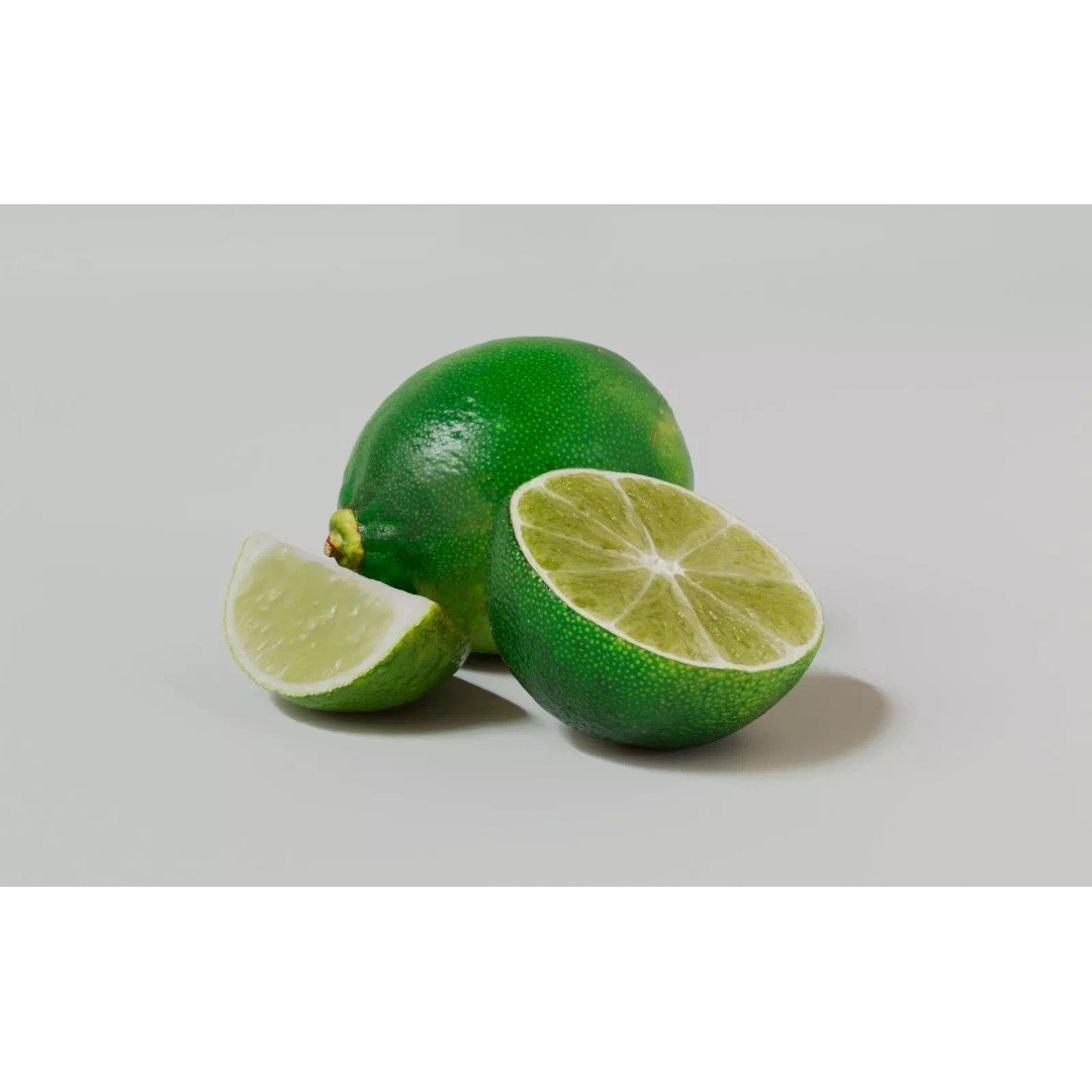 Lime 3D Model – Realistic Fruit Asset with PBR Textures, Blender - View 2