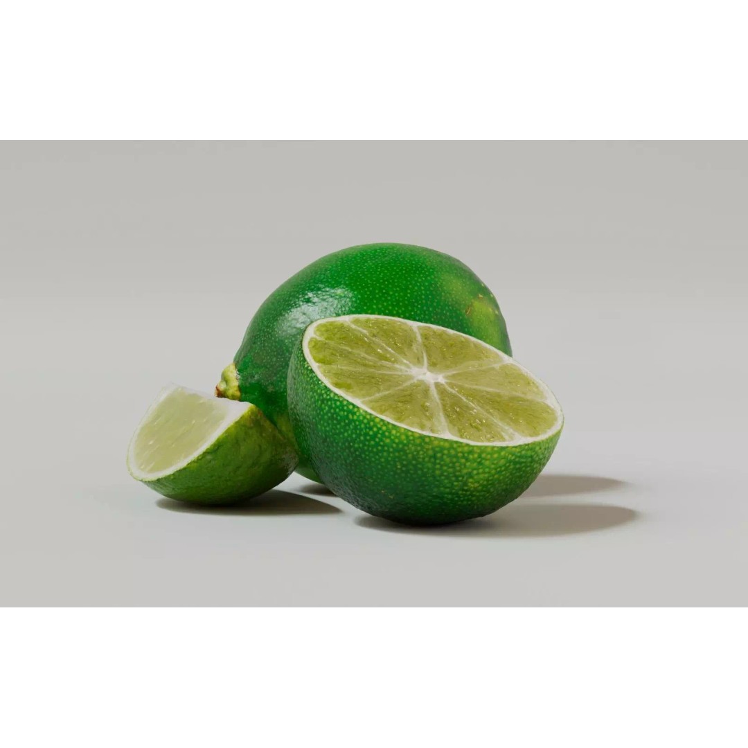 Lime 3D Model – Realistic Fruit Asset with PBR Textures, Blender - View 5