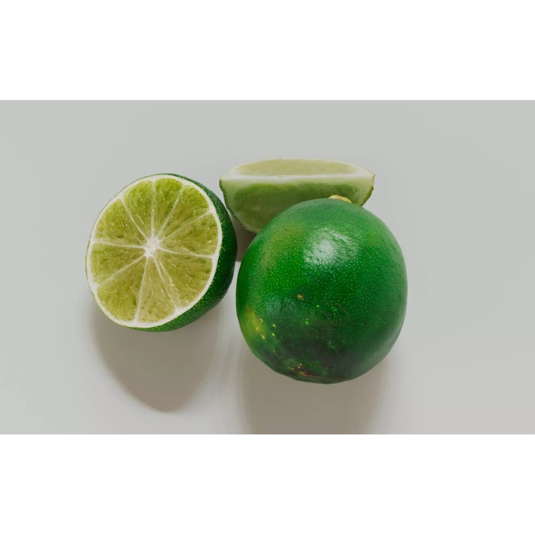 Lime 3D Model – Realistic Fruit Asset with PBR Textures, Blender - View 7