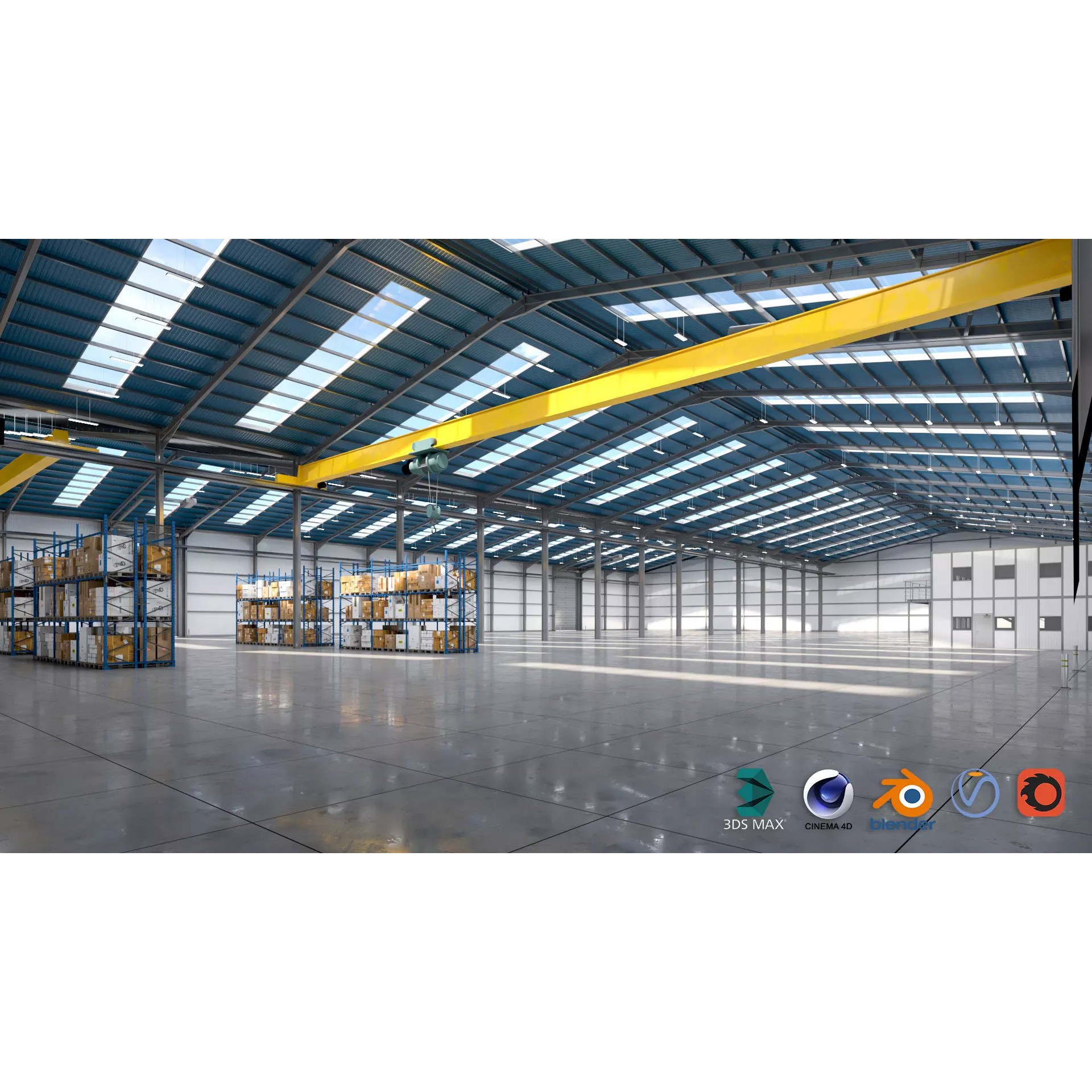 Warehouse 2 Box - Game-Ready 3D Model - View 2