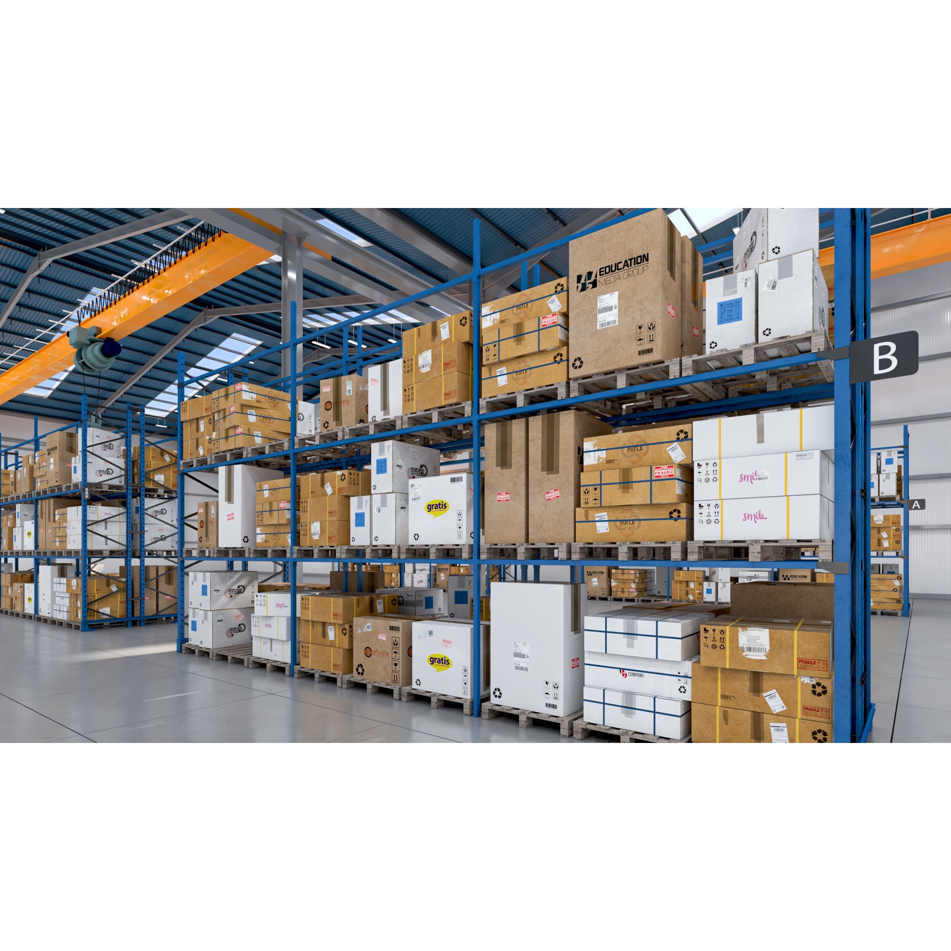 Warehouse 2 Box - Game-Ready 3D Model - View 3