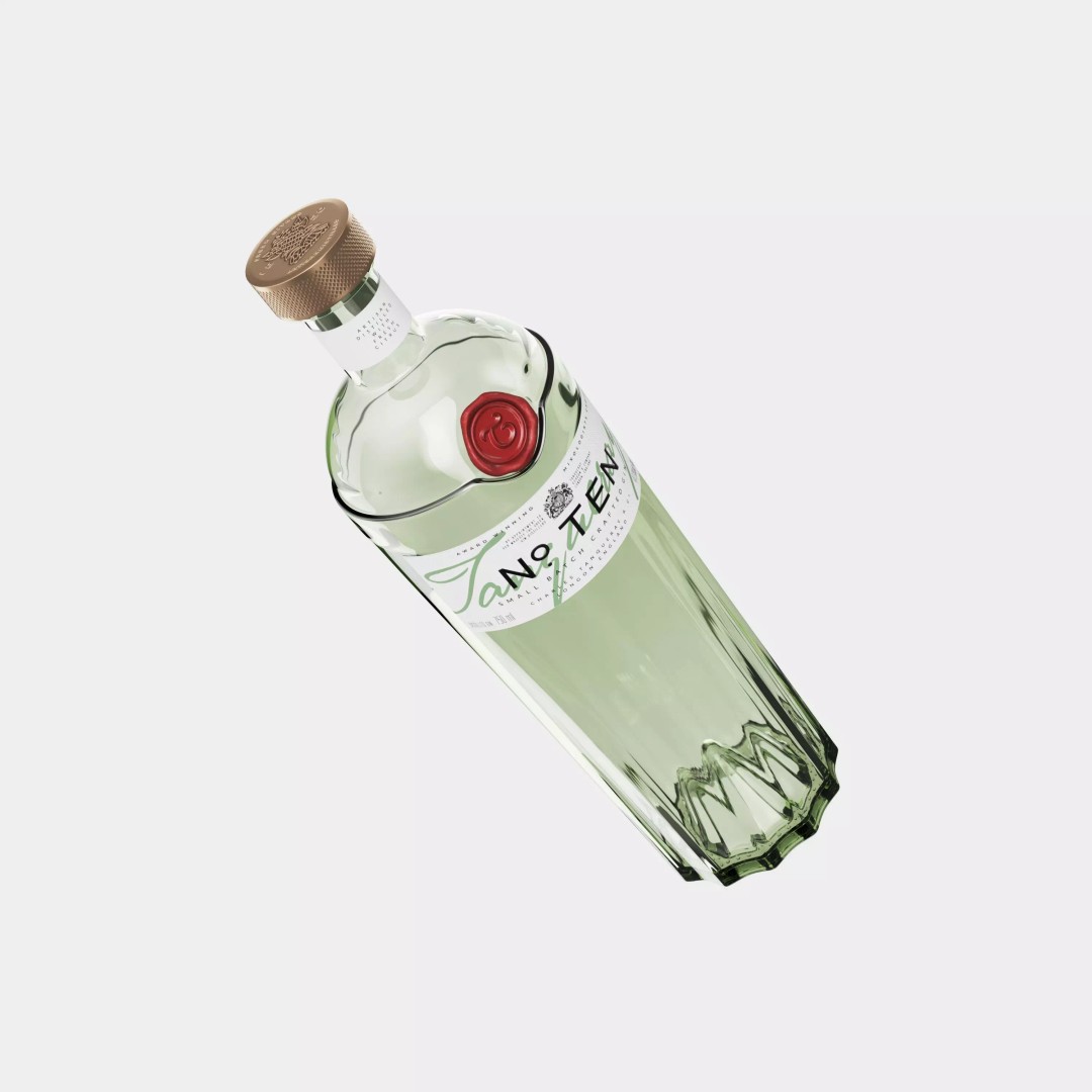 Tanqueray No. Ten 3D Model – Premium Gin Bottle, FBX, PBR Textures - View 2