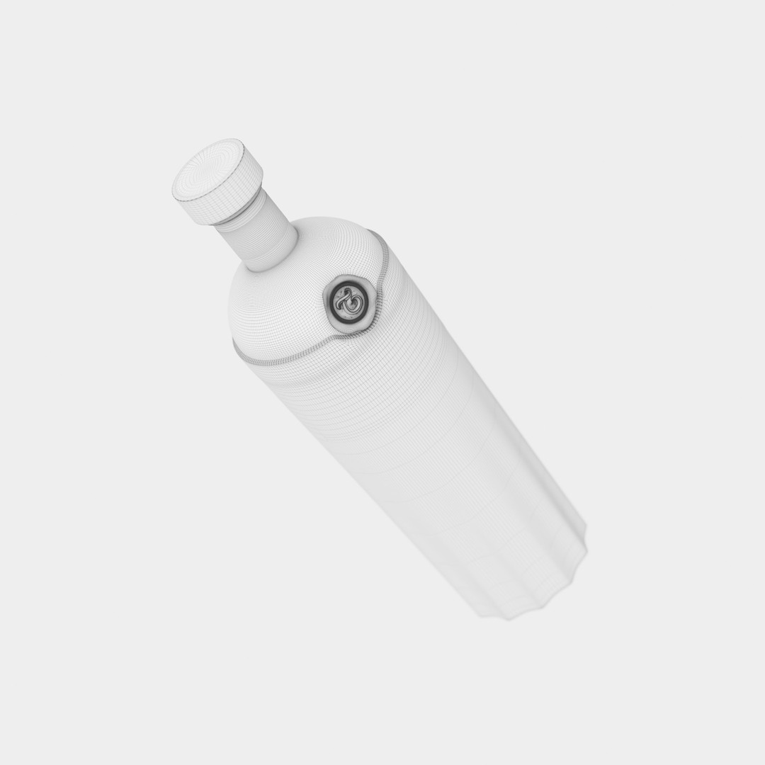 Tanqueray No. Ten 3D Model – Premium Gin Bottle, FBX, PBR Textures - View 5