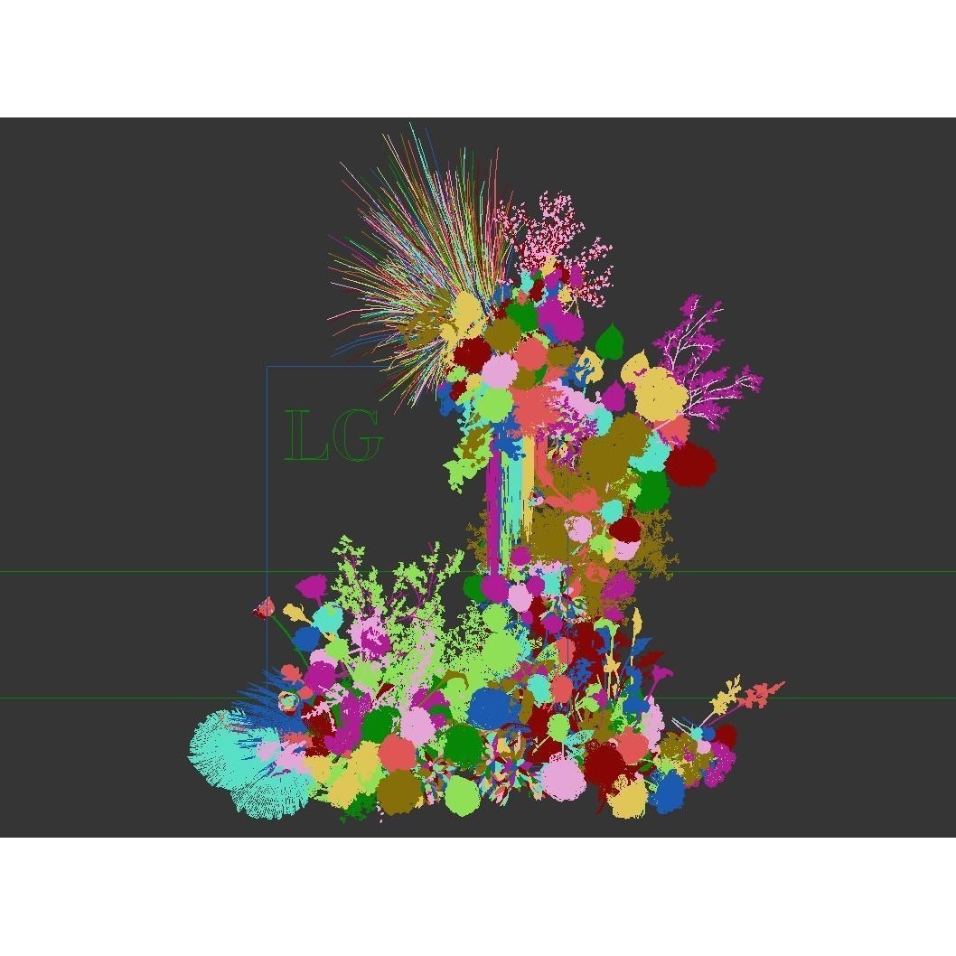Flower 3D Model – Decorative Arrangement for Events, FBX, OBJ - View 4