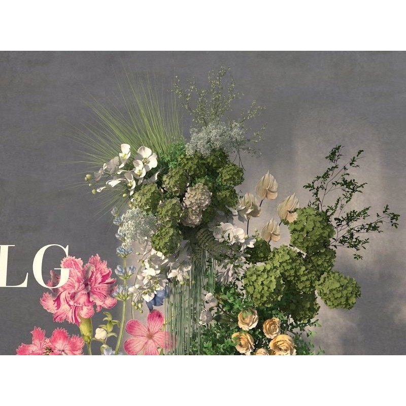 Flower 3D Model – Decorative Arrangement for Events, FBX, OBJ - View 8