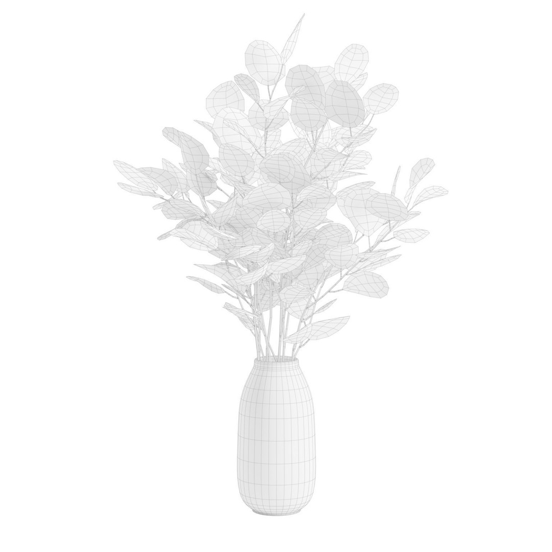 Eucalyptus Bouquet 3D Model – Elegant Dry Plant Arrangement, FBX, OBJ - View 4