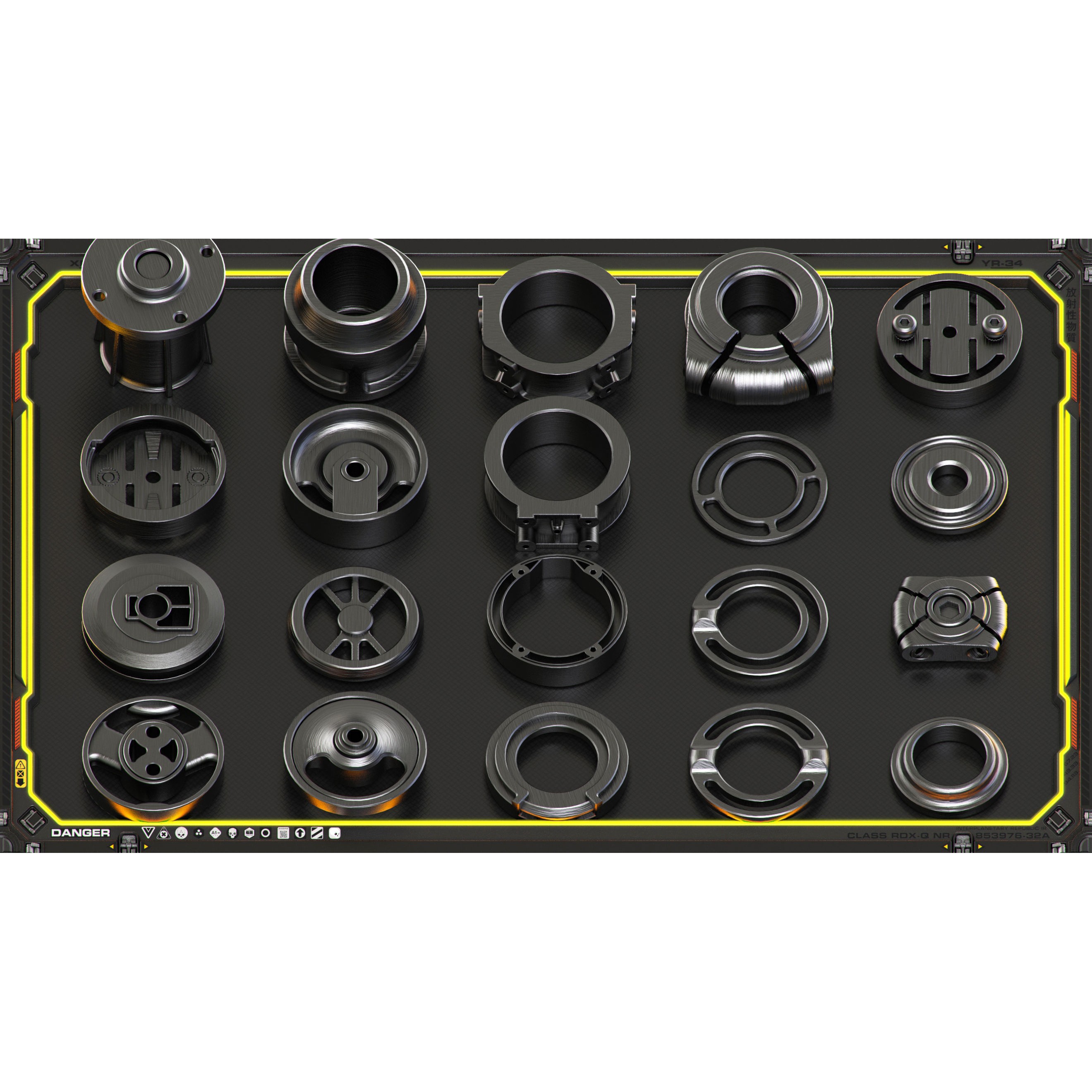 Sci-Fi Hard Surface Kitbash - Game-Ready 3D Model