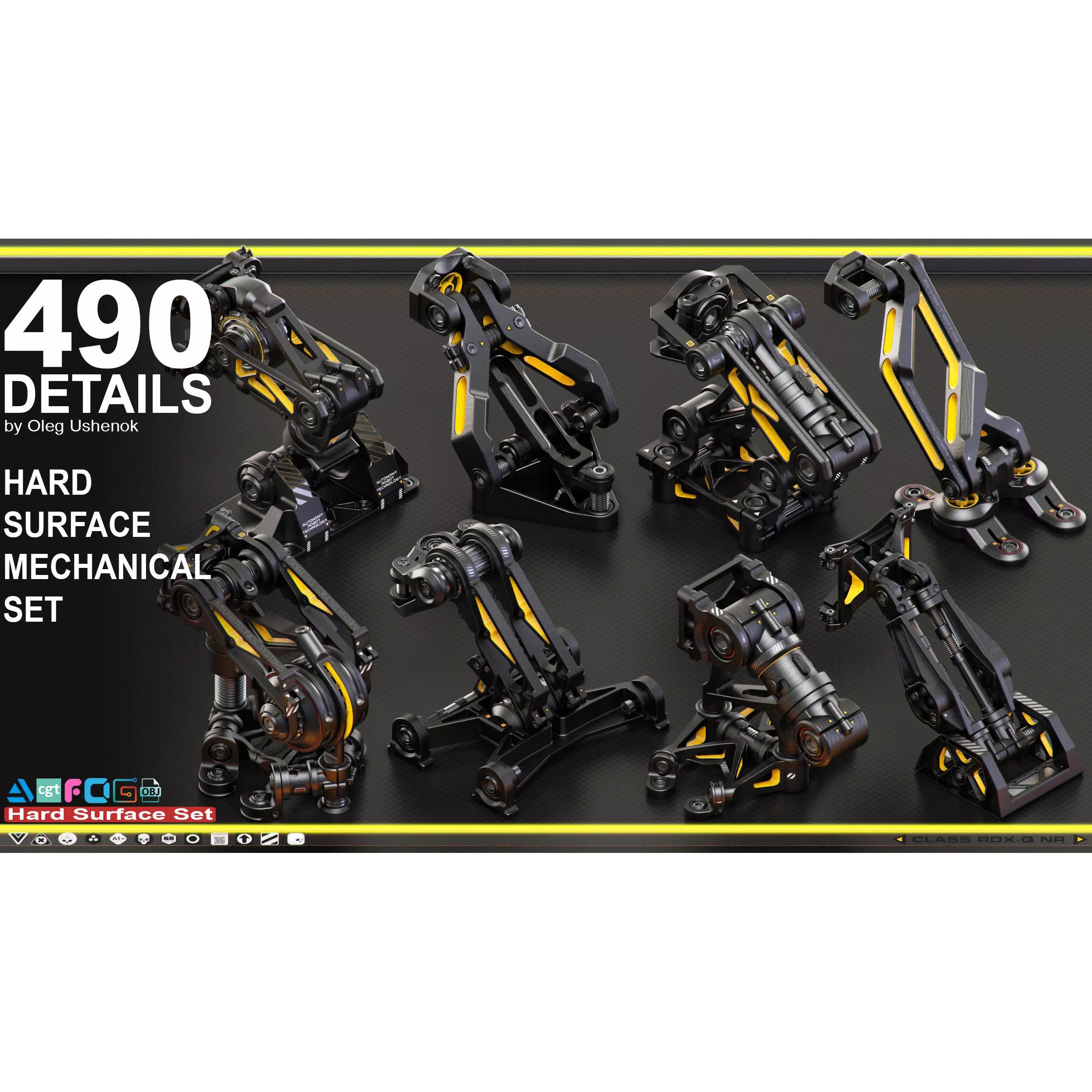 Sci-Fi Hard Surface Kitbash - Game-Ready 3D Model - View 2