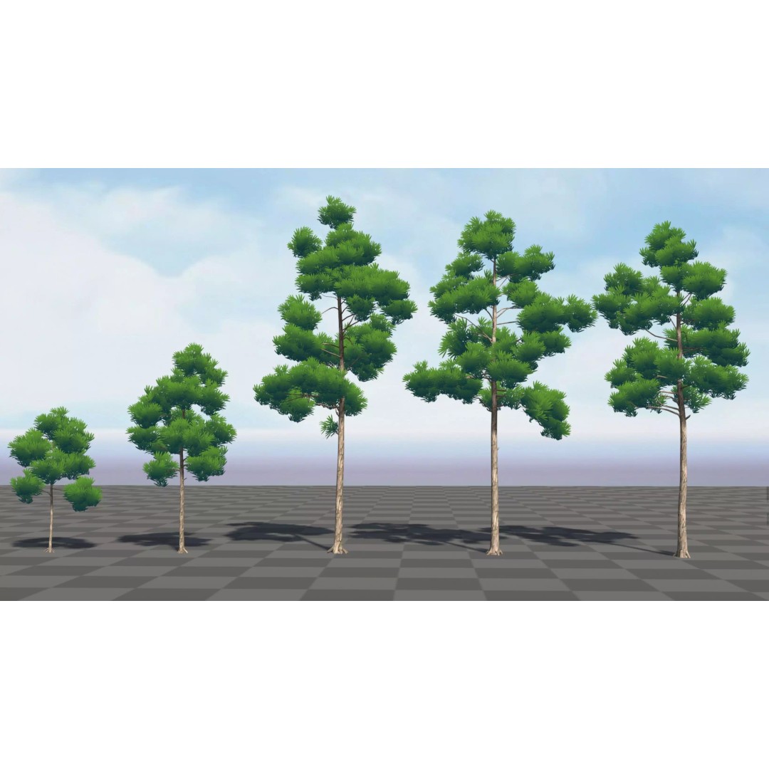 Stylized Tree 3D Model – Low Poly Game Asset, FBX, PBR Textures - View 14