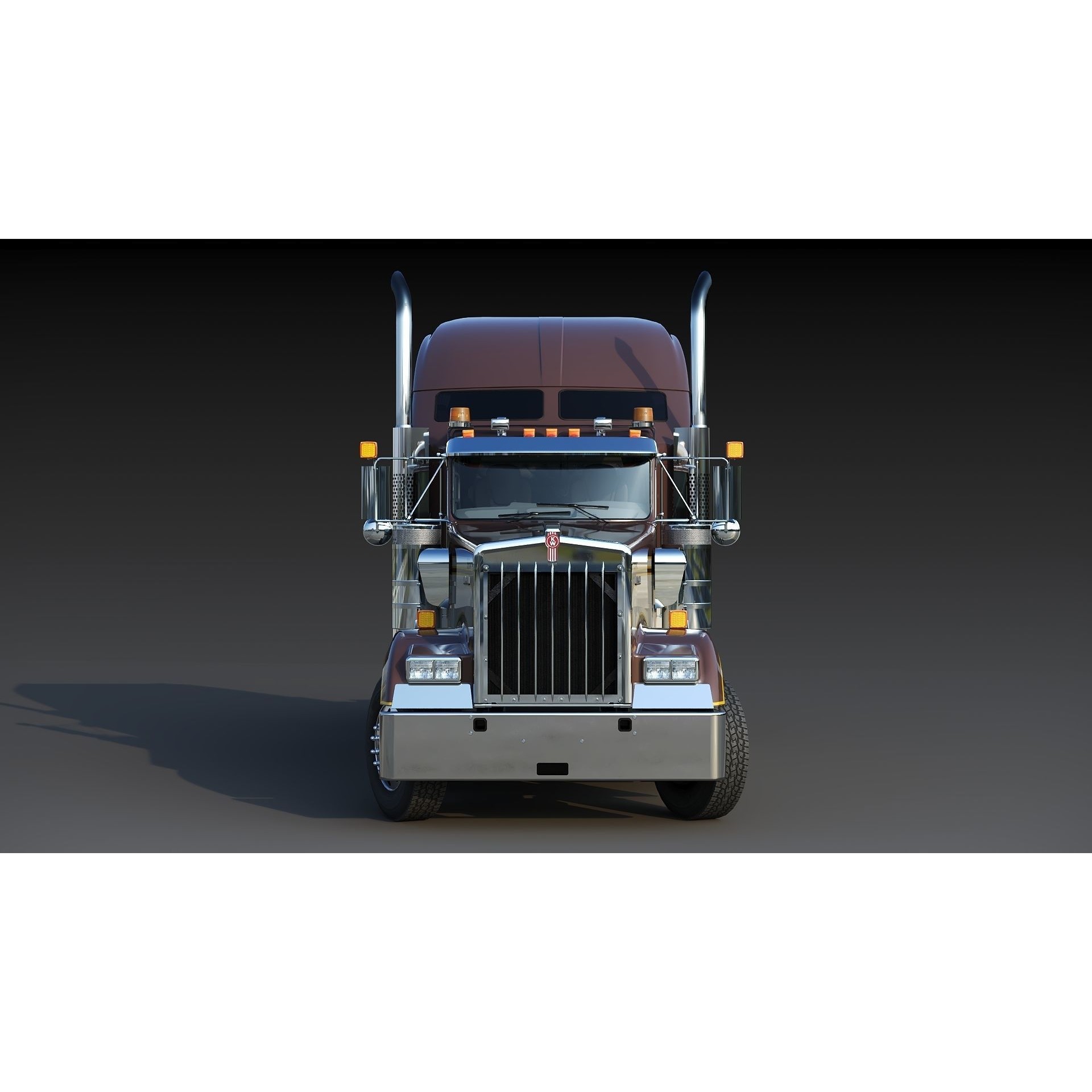 Kenworth W900 Sleeper - Low-Poly Game-Ready 3D Model - View 13