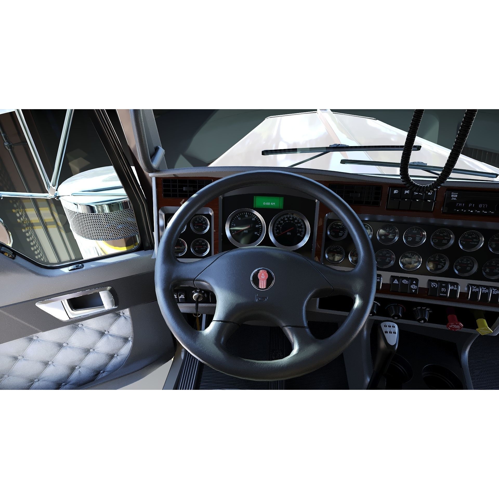 Kenworth W900 Sleeper - Low-Poly Game-Ready 3D Model - View 21