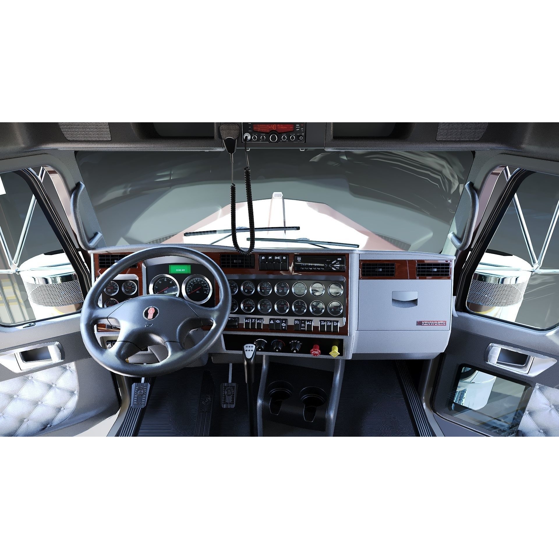 Kenworth W900 Sleeper - Low-Poly Game-Ready 3D Model - View 22