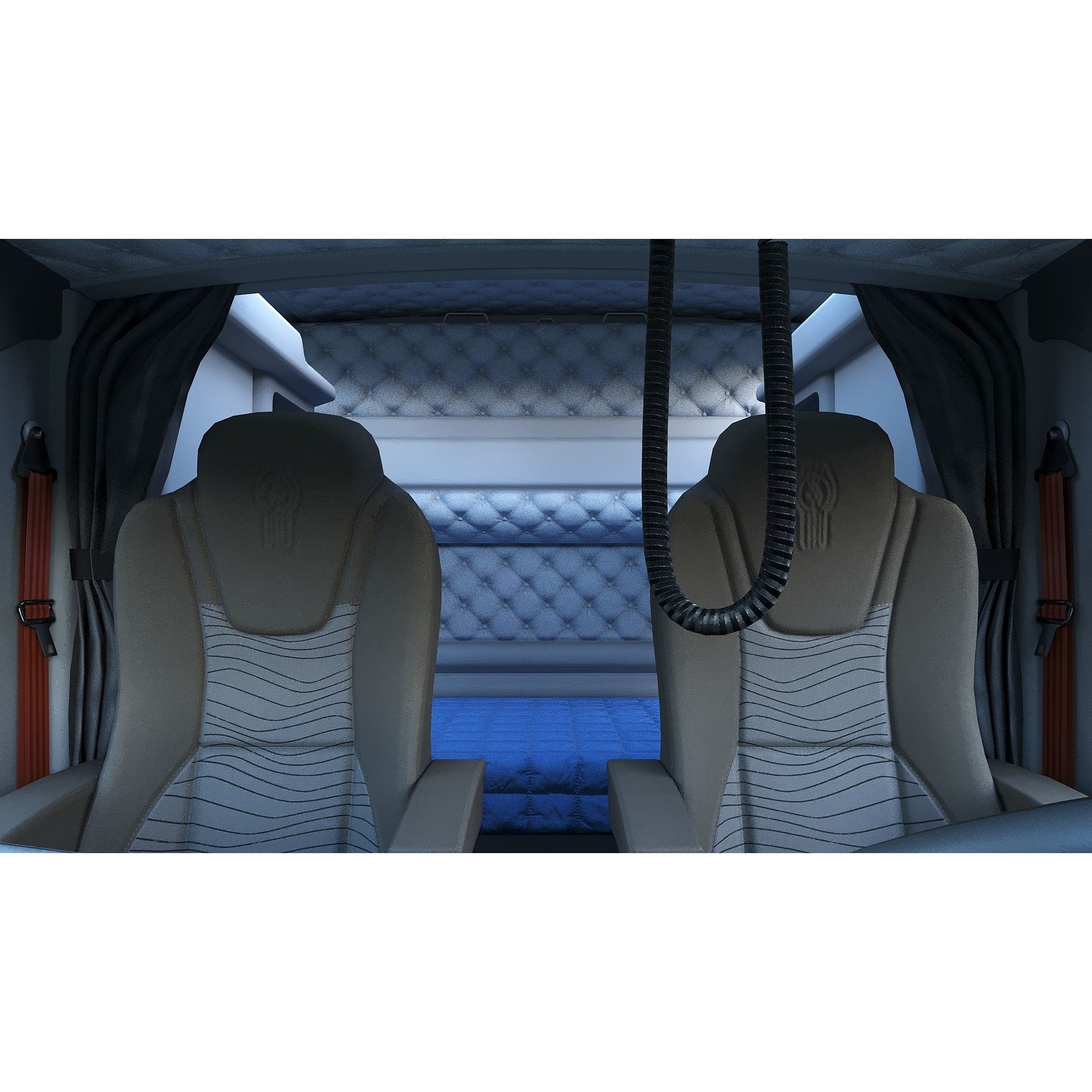 Kenworth W900 Sleeper - Low-Poly Game-Ready 3D Model - View 23