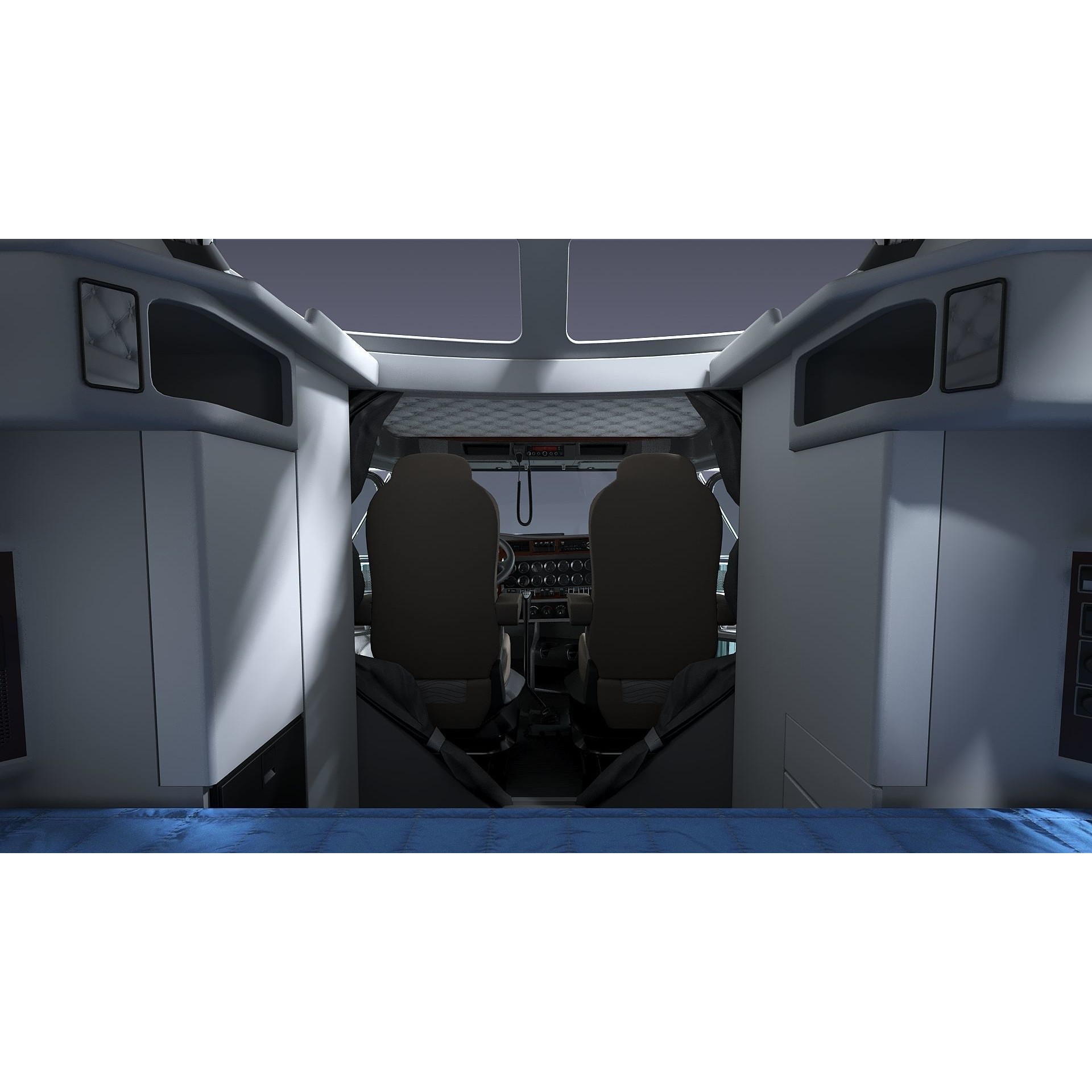 Kenworth W900 Sleeper - Low-Poly Game-Ready 3D Model - View 24