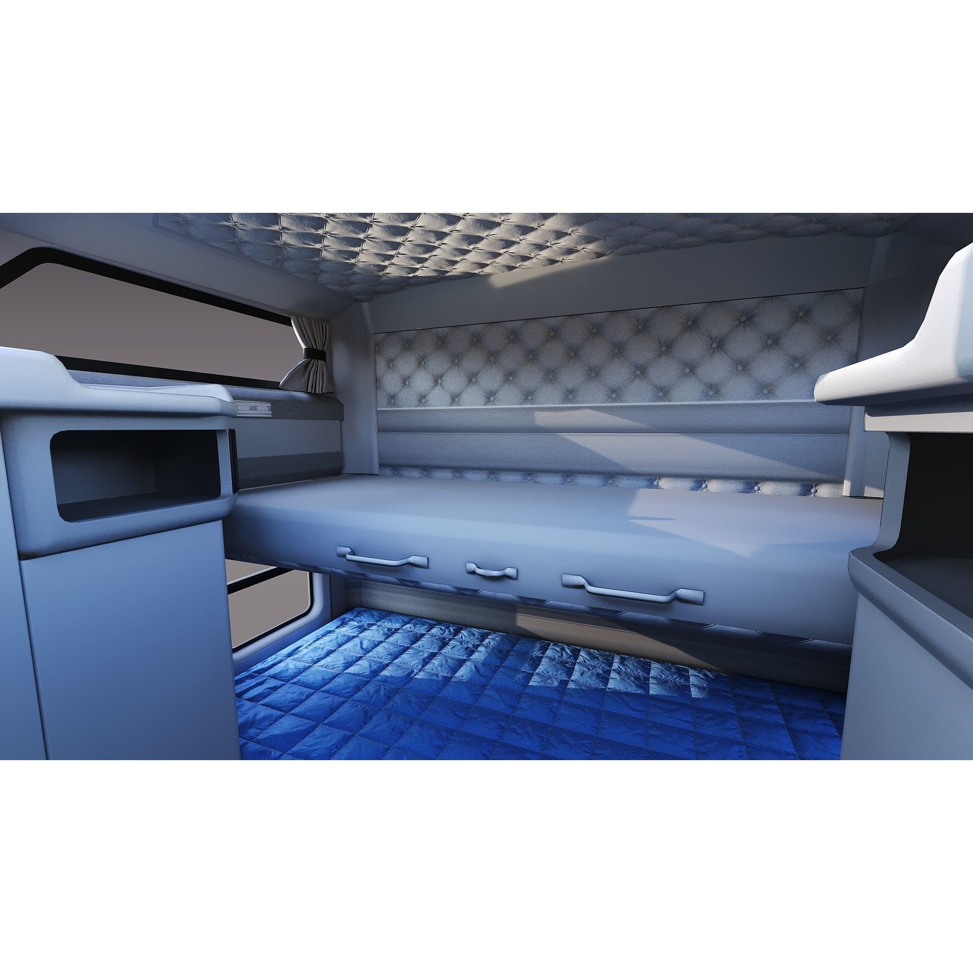 Kenworth W900 Sleeper - Low-Poly Game-Ready 3D Model - View 28