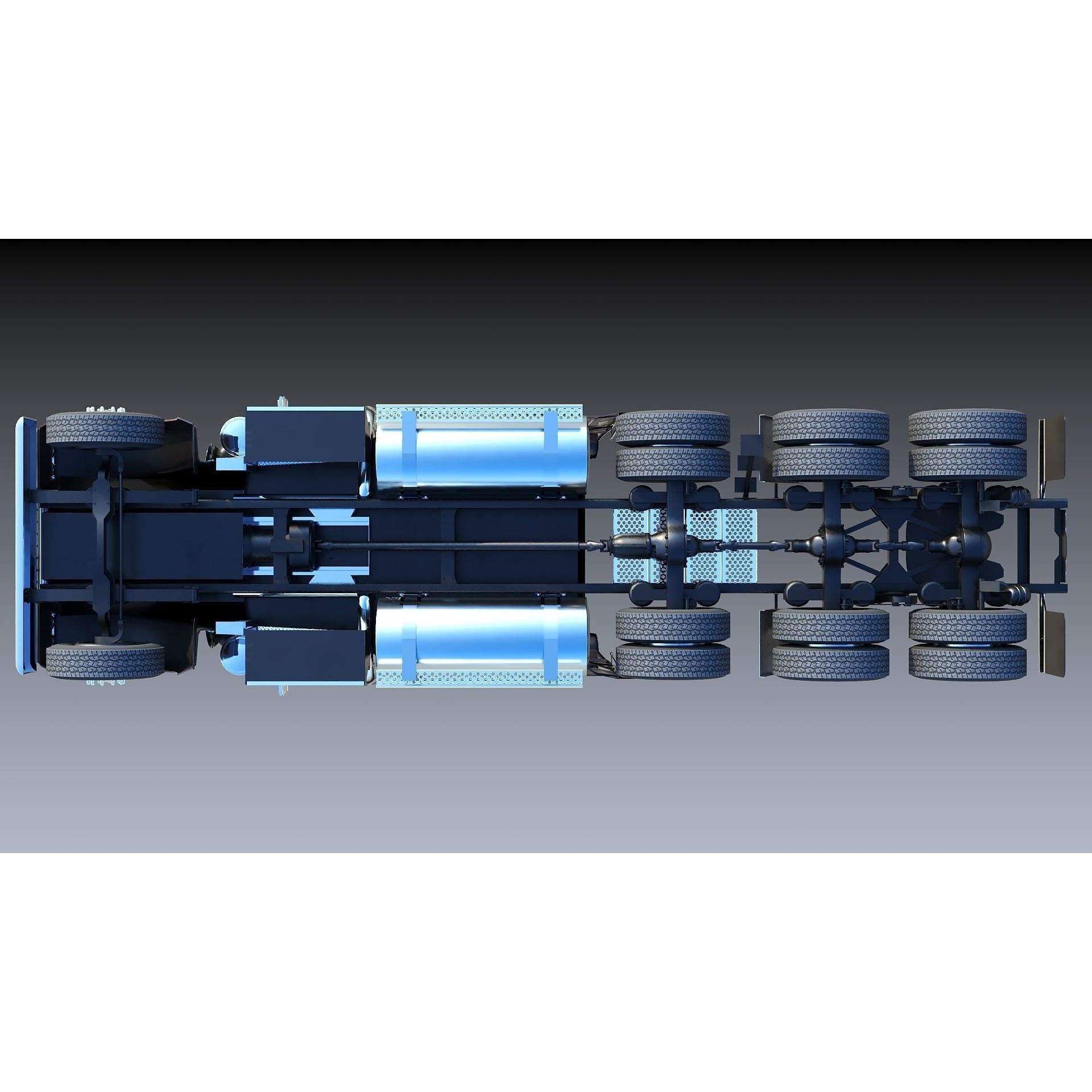 Kenworth W900 Sleeper - Low-Poly Game-Ready 3D Model - View 40