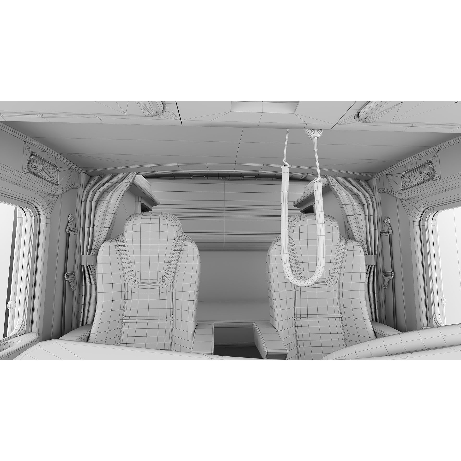 Kenworth W900 Sleeper - Low-Poly Game-Ready 3D Model - View 45