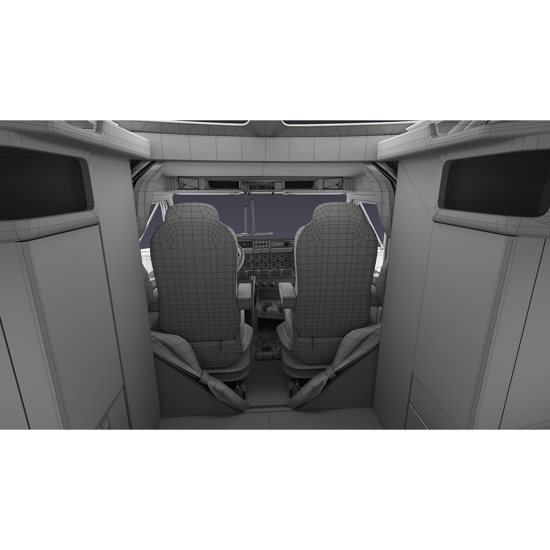 Kenworth W900 Sleeper - Low-Poly Game-Ready 3D Model - View 46