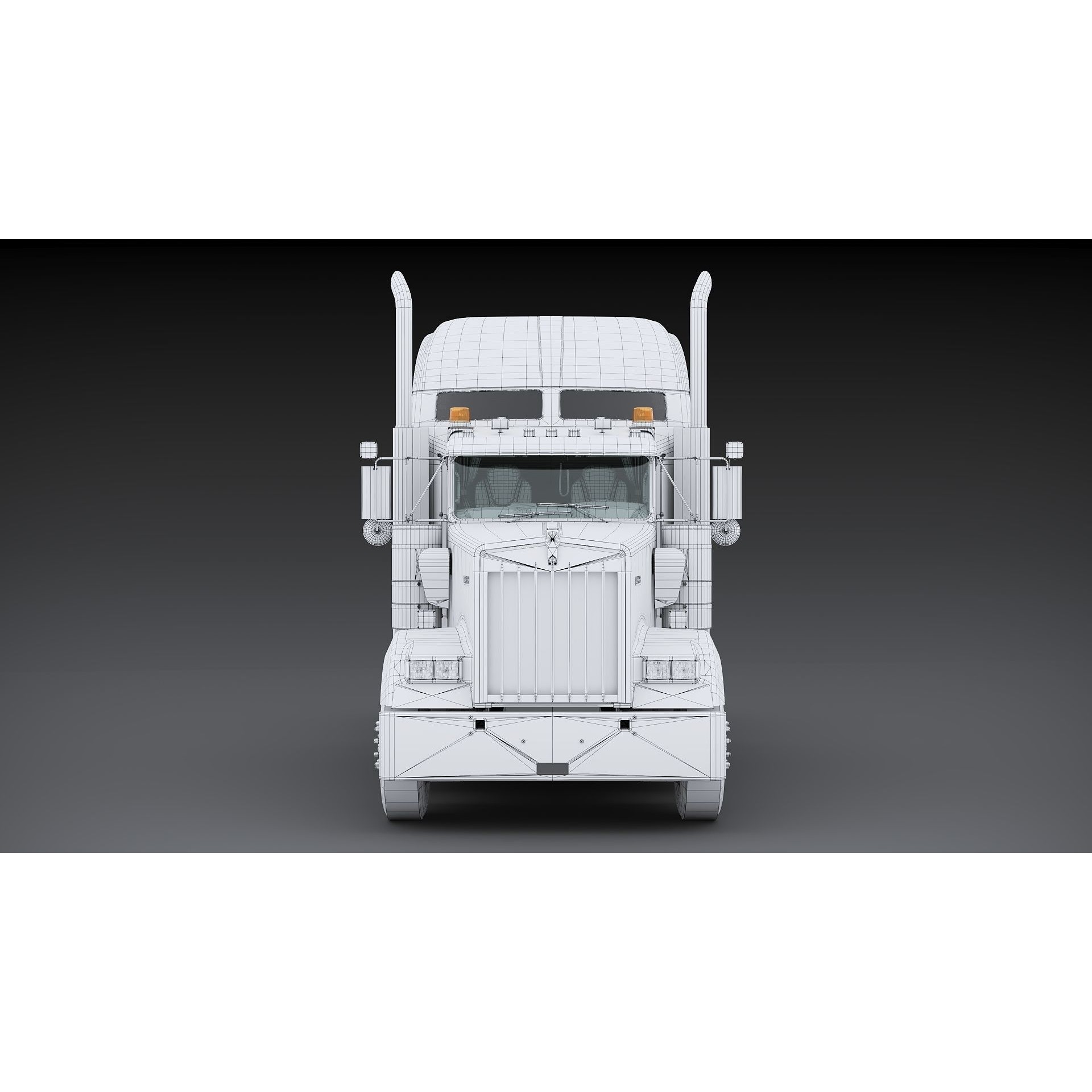 Kenworth W900 Sleeper - Low-Poly Game-Ready 3D Model - View 49