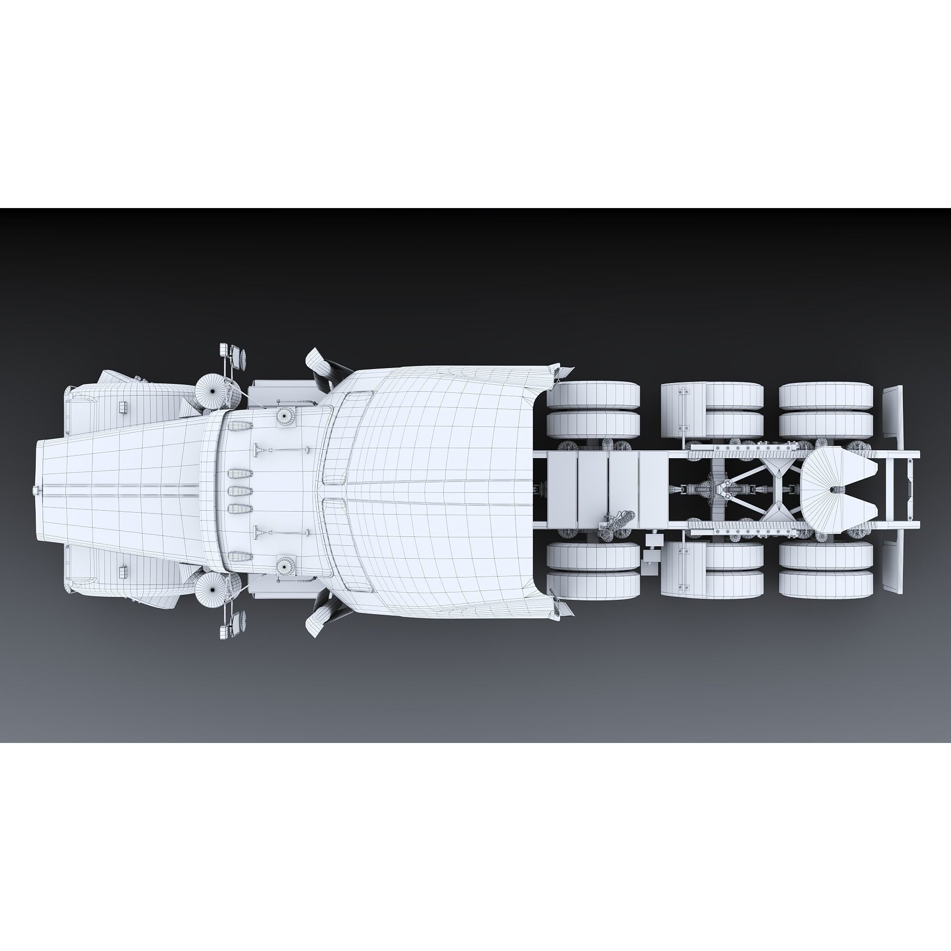 Kenworth W900 Sleeper - Low-Poly Game-Ready 3D Model - View 51