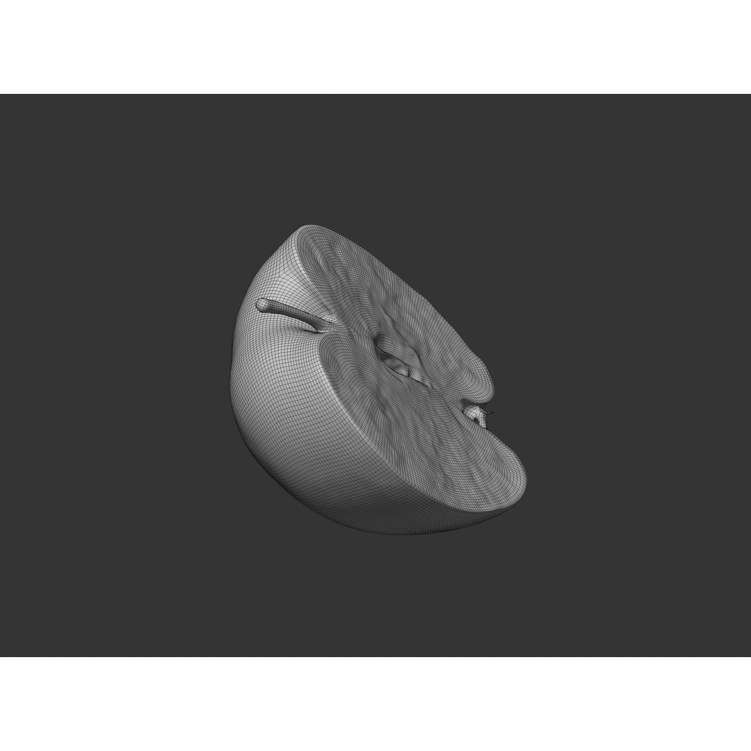 Half Cut Red Apple 3D Model – Realistic PBR Asset, FBX, OBJ, C4D - View 9