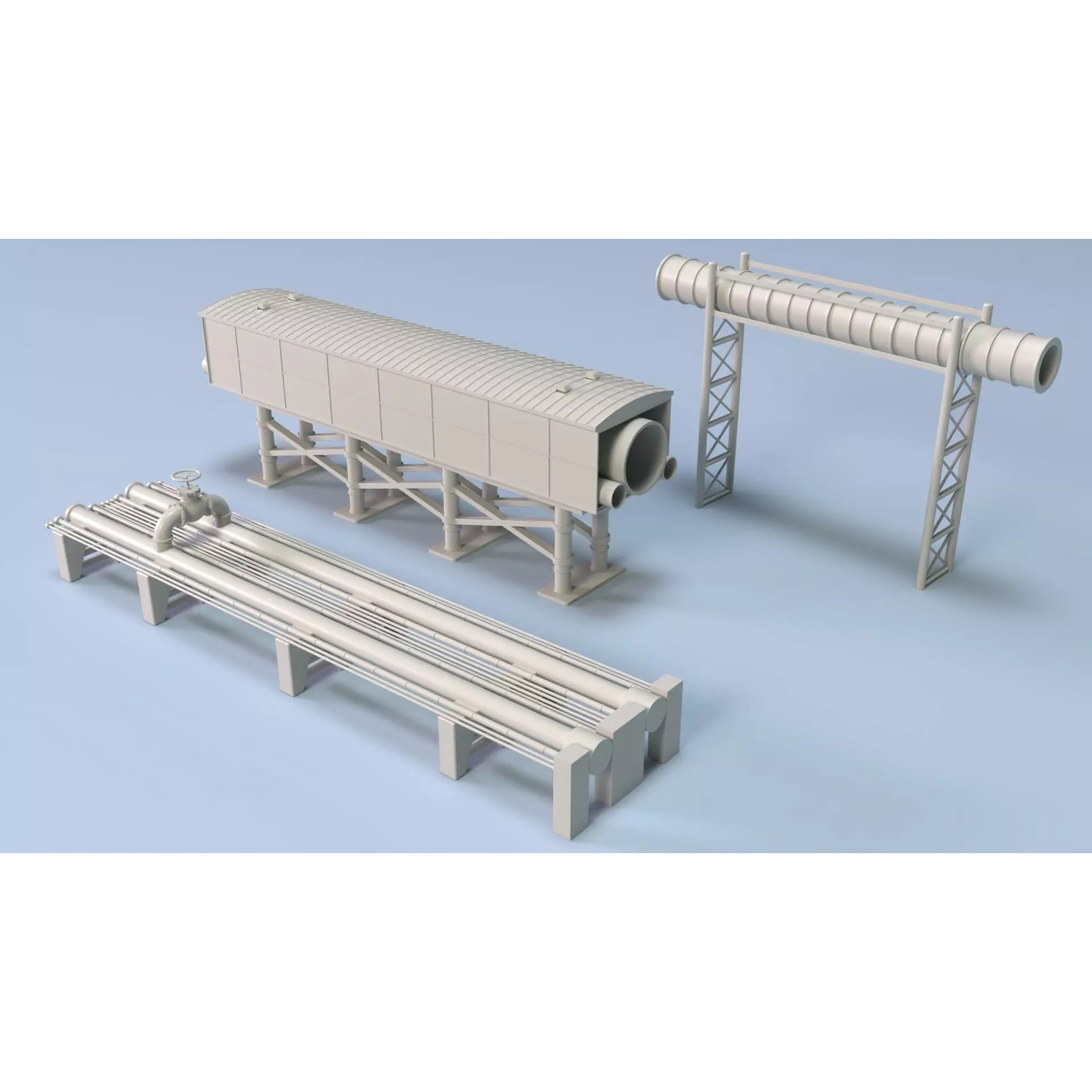 Industrial Units Collection 4 - Low-Poly Game-Ready 3D Model - View 12
