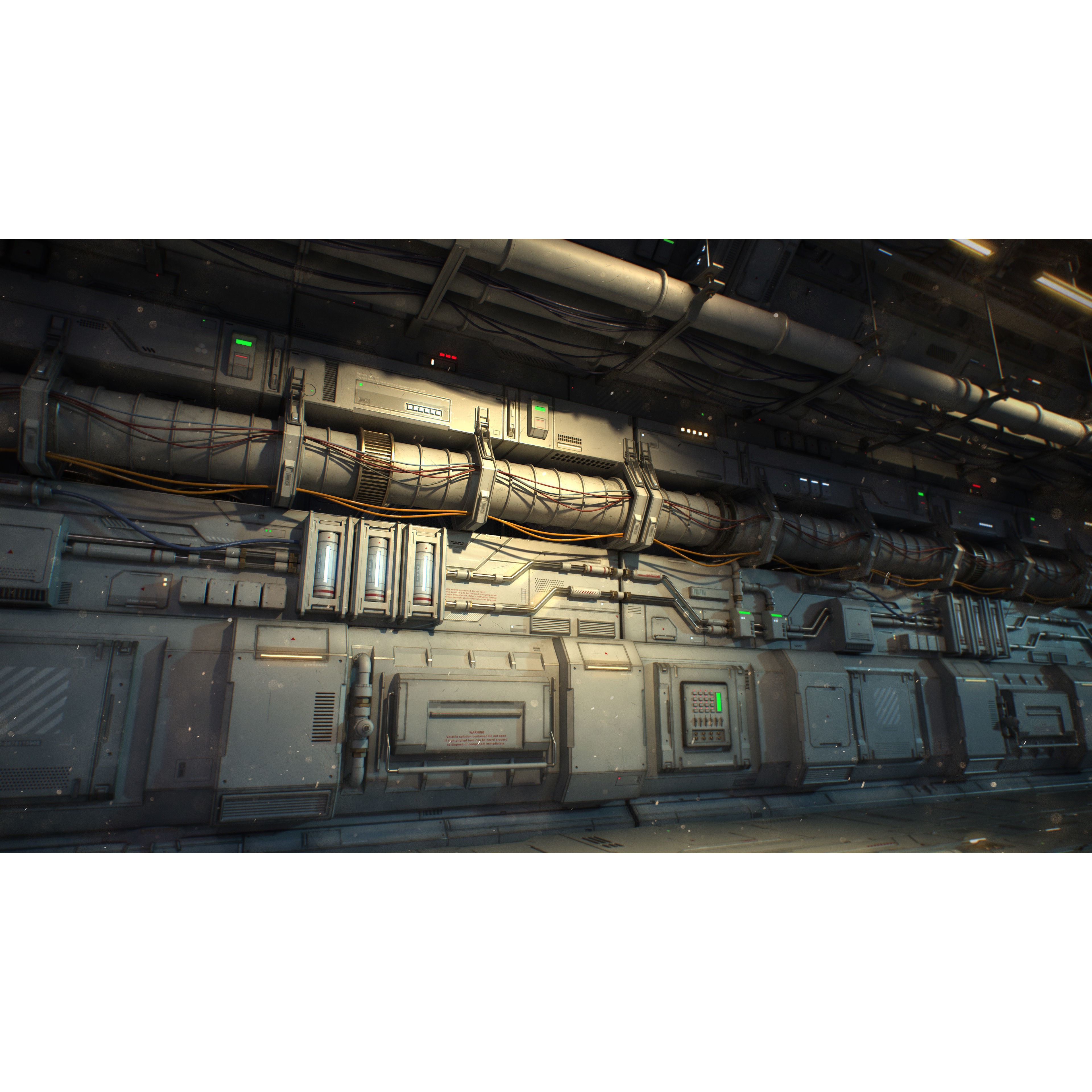 Sci-Fi Architecture Panels Kit Vol 03 - Low-Poly Game-Ready 3D Model - View 13