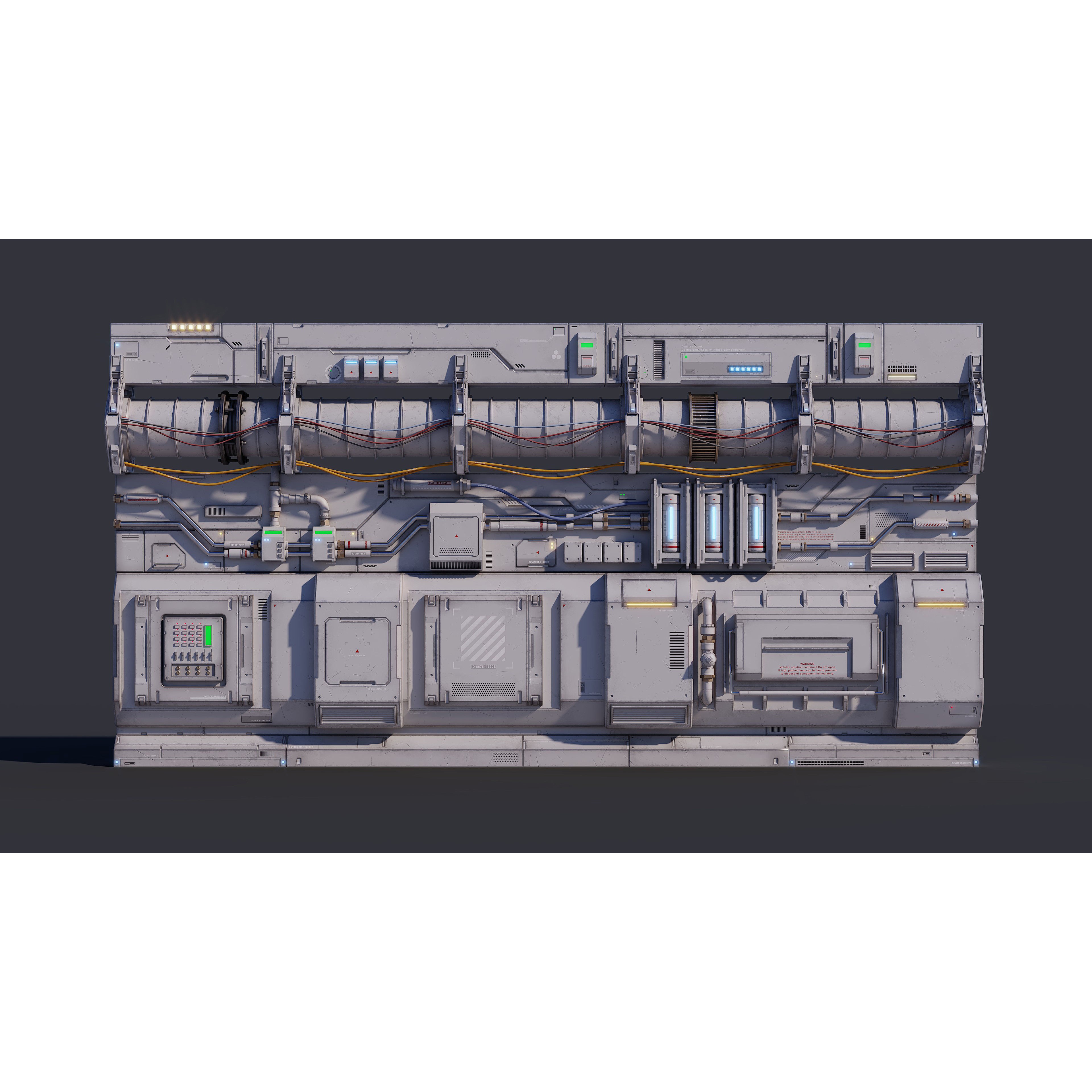 Sci-Fi Architecture Panels Kit Vol 03 - Low-Poly Game-Ready 3D Model - View 16